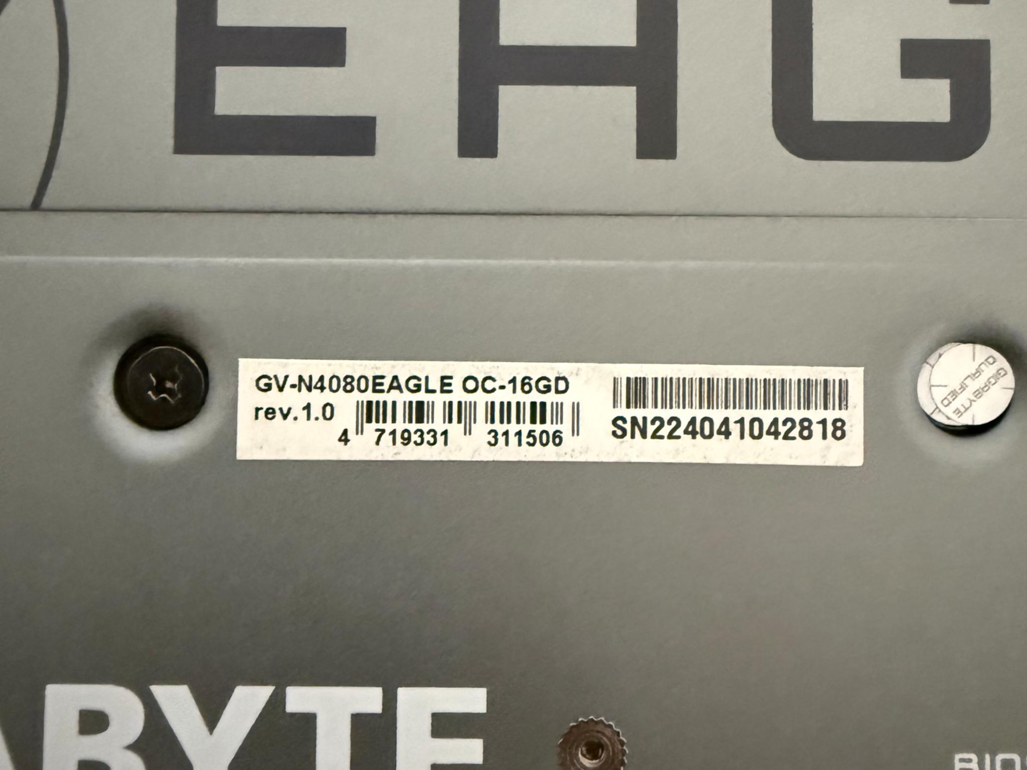 GeForce RTX 4080 Gigabyte Eagle OC 16GB