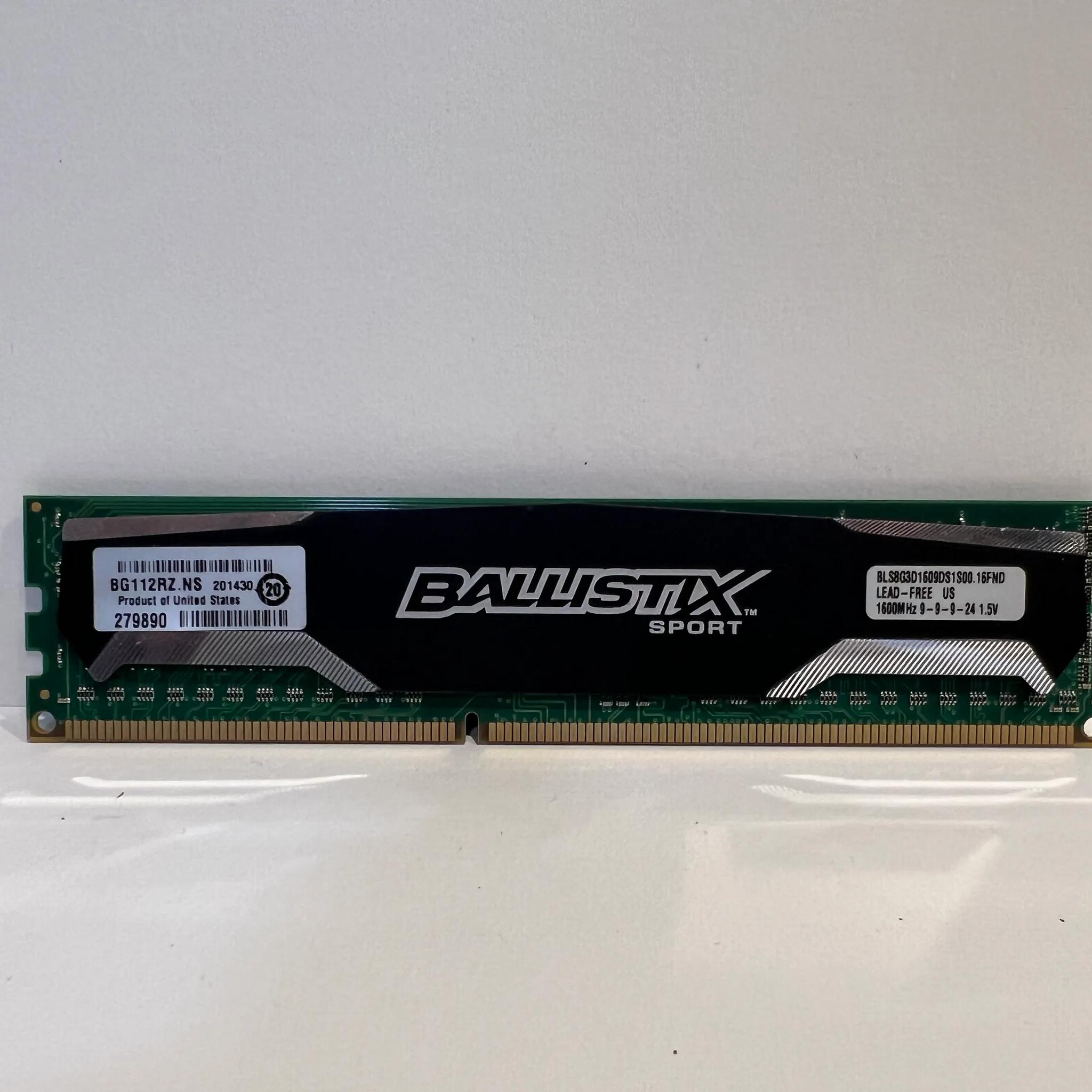 16GB (2x8 GB) DDR3 RAM - Ballistix Sport RAM - 1600 MHz