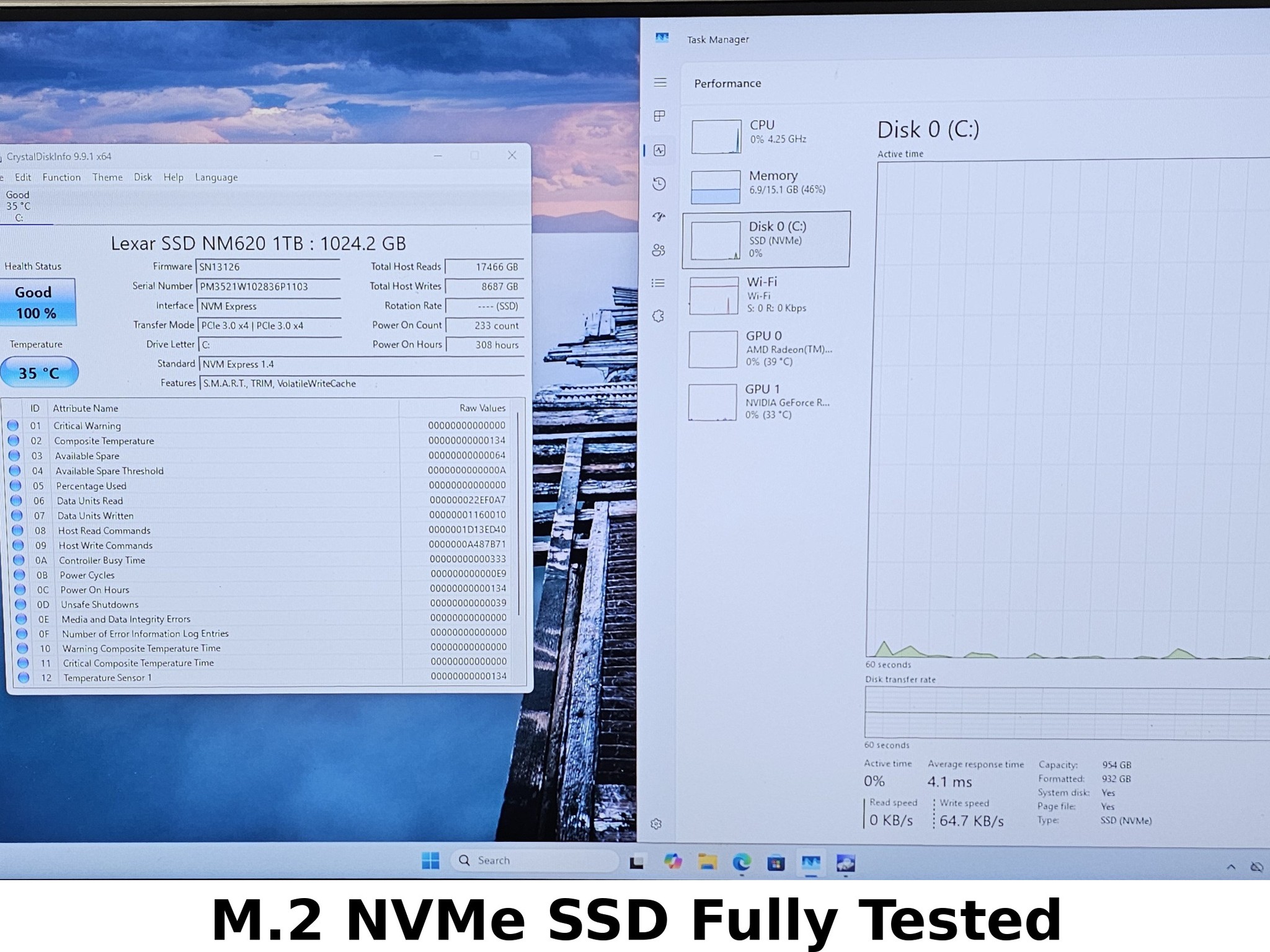 1TB NVMe M.2 SSD Lexar NM620