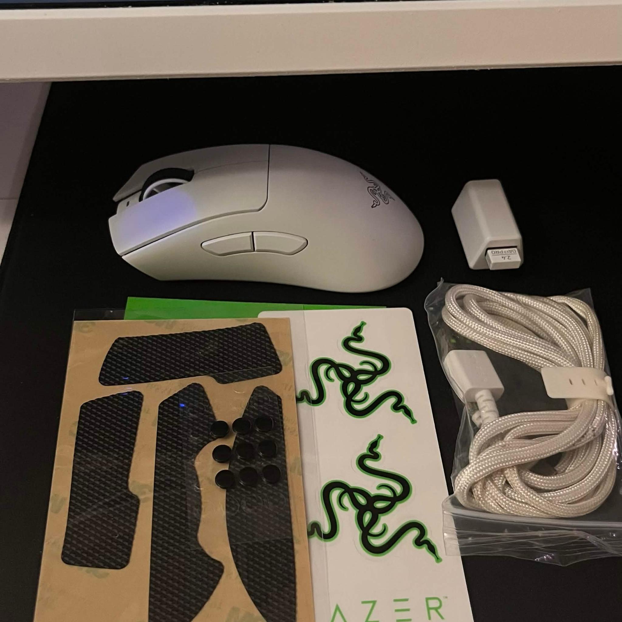 Razer DeathAdder V3 Pro Wireless Gaming Mouse - White