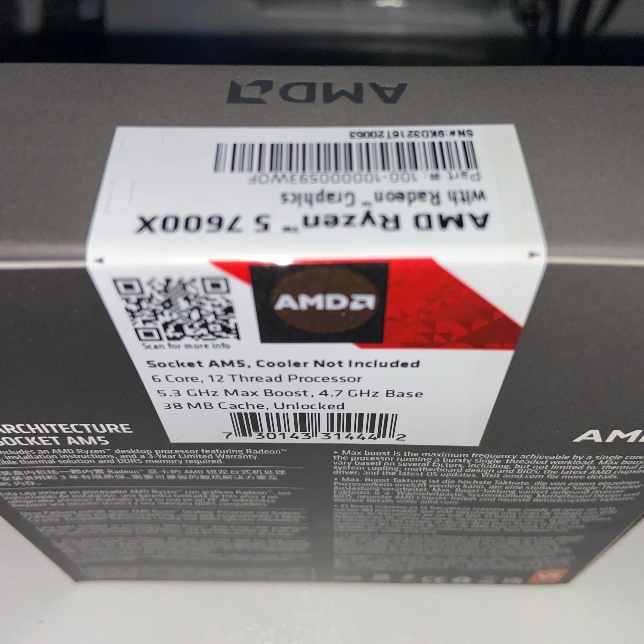 **BRAND NEW** AMD Ryzen™ 5 7600X 6-Core