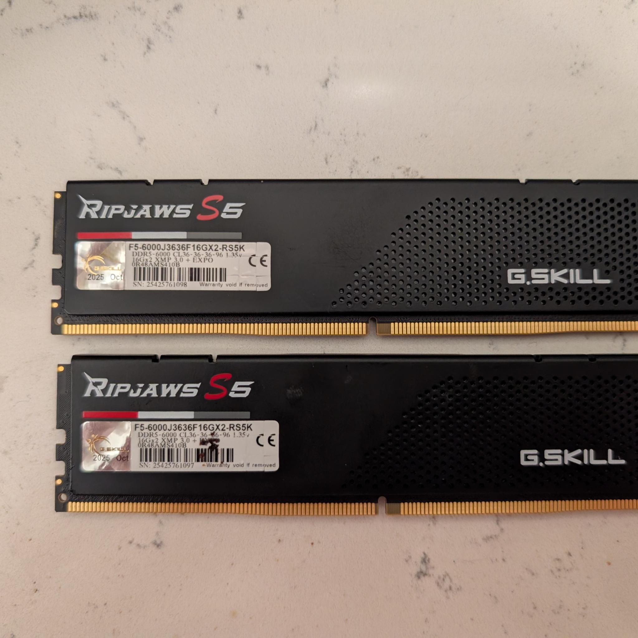 G.Skill Ripjaws S5 32GB 6000 (2x16GB)
