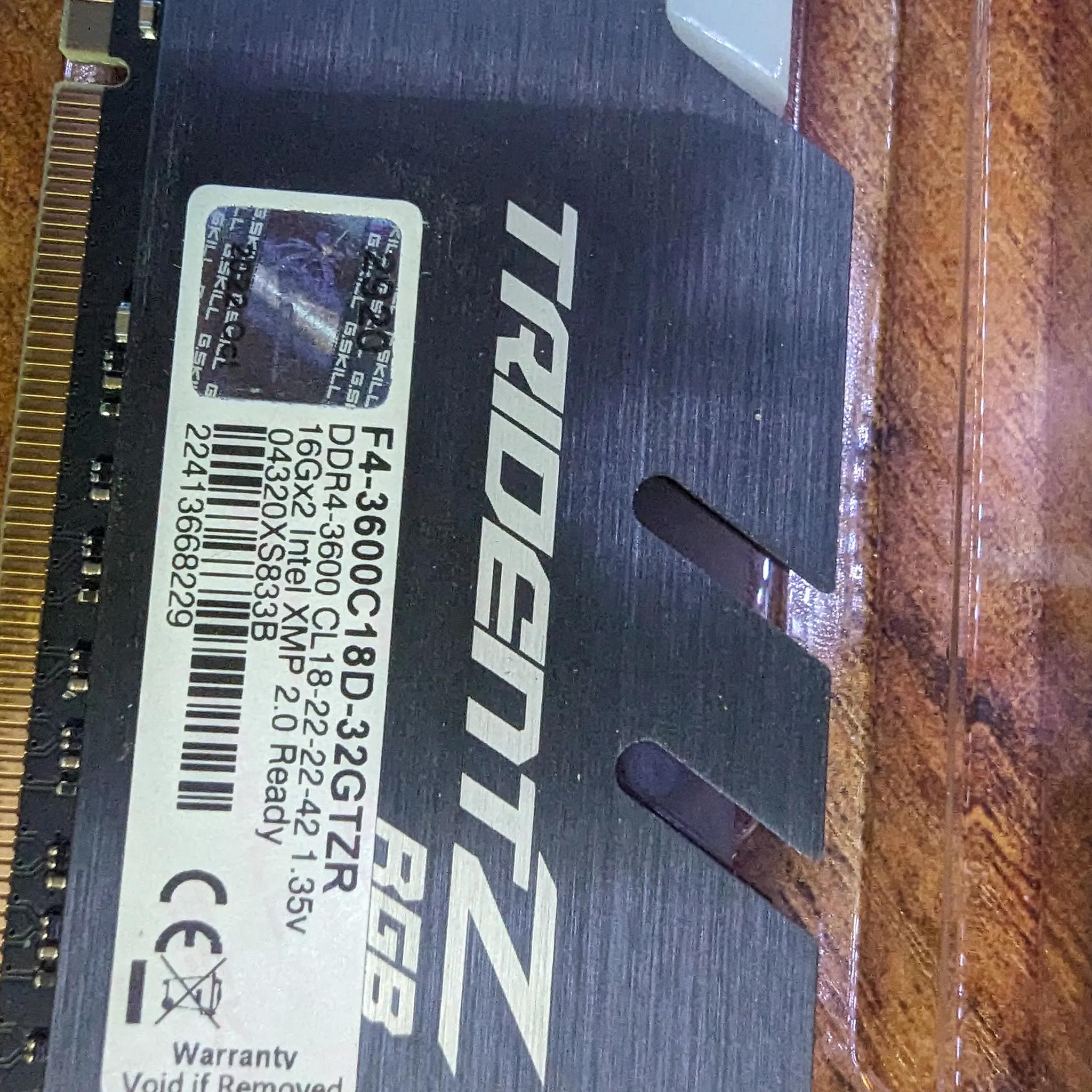 Trident Z G.Skill 3600Mhz 2x16GB (32GB total)