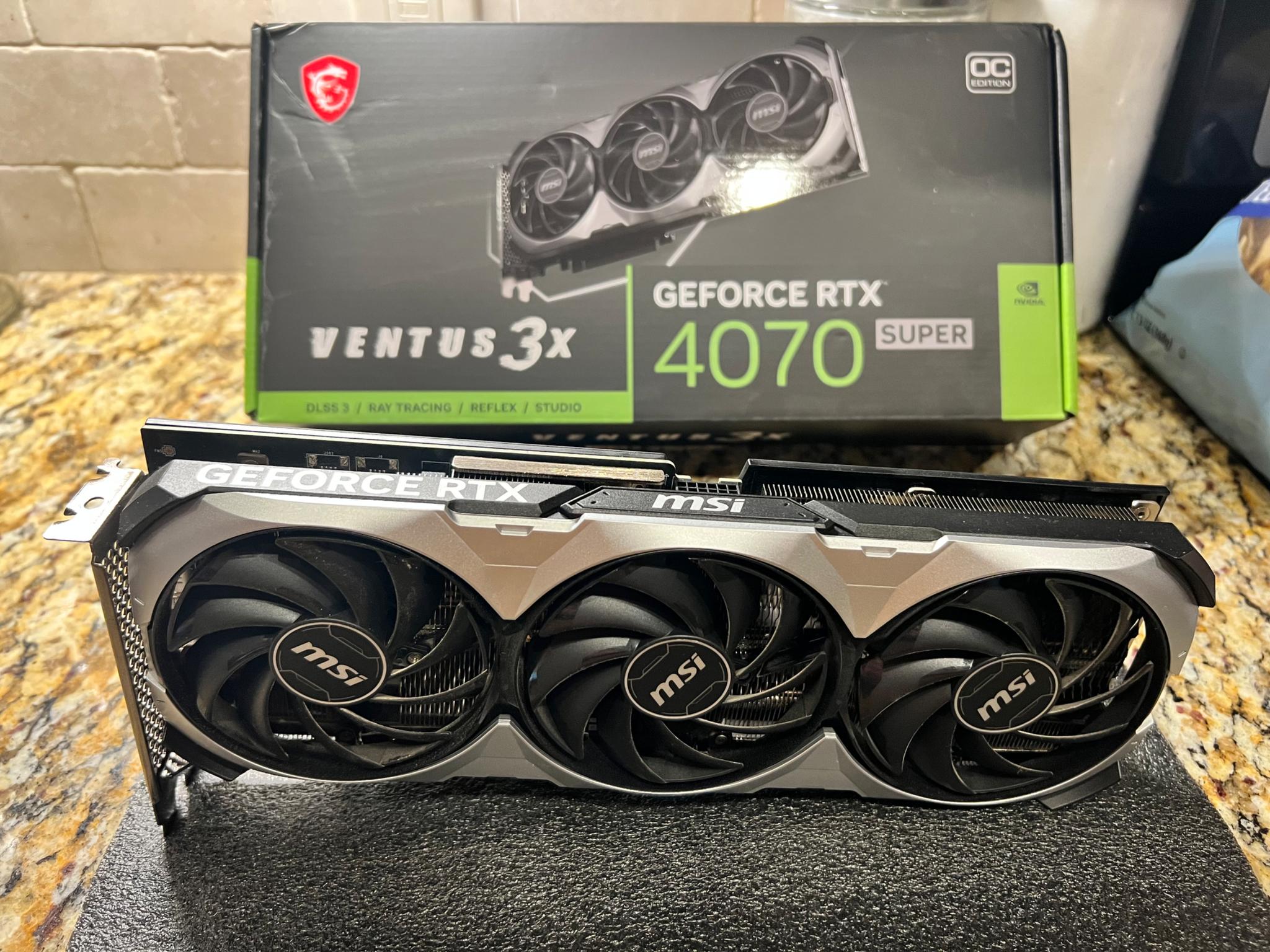 MSI 4070 super Used/like new with box and adapter