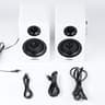 3"Bookshelf Speakers – 60W Carbon Fiber Speaker Unit -(Pair, White)
