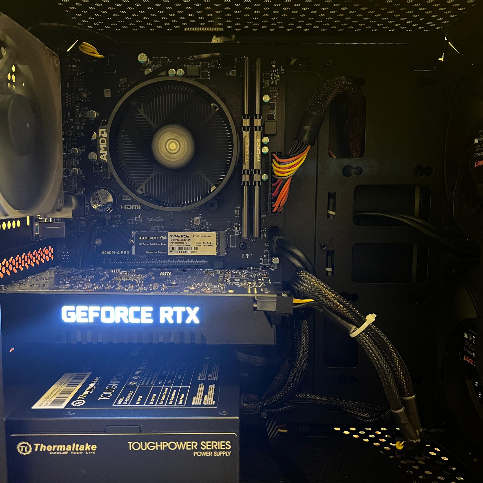 Custom Gaming PC Affordable Ryzen 5 5600 3.5GHz 16GB RAM 1.25GB SSD RTX 2060 6GB