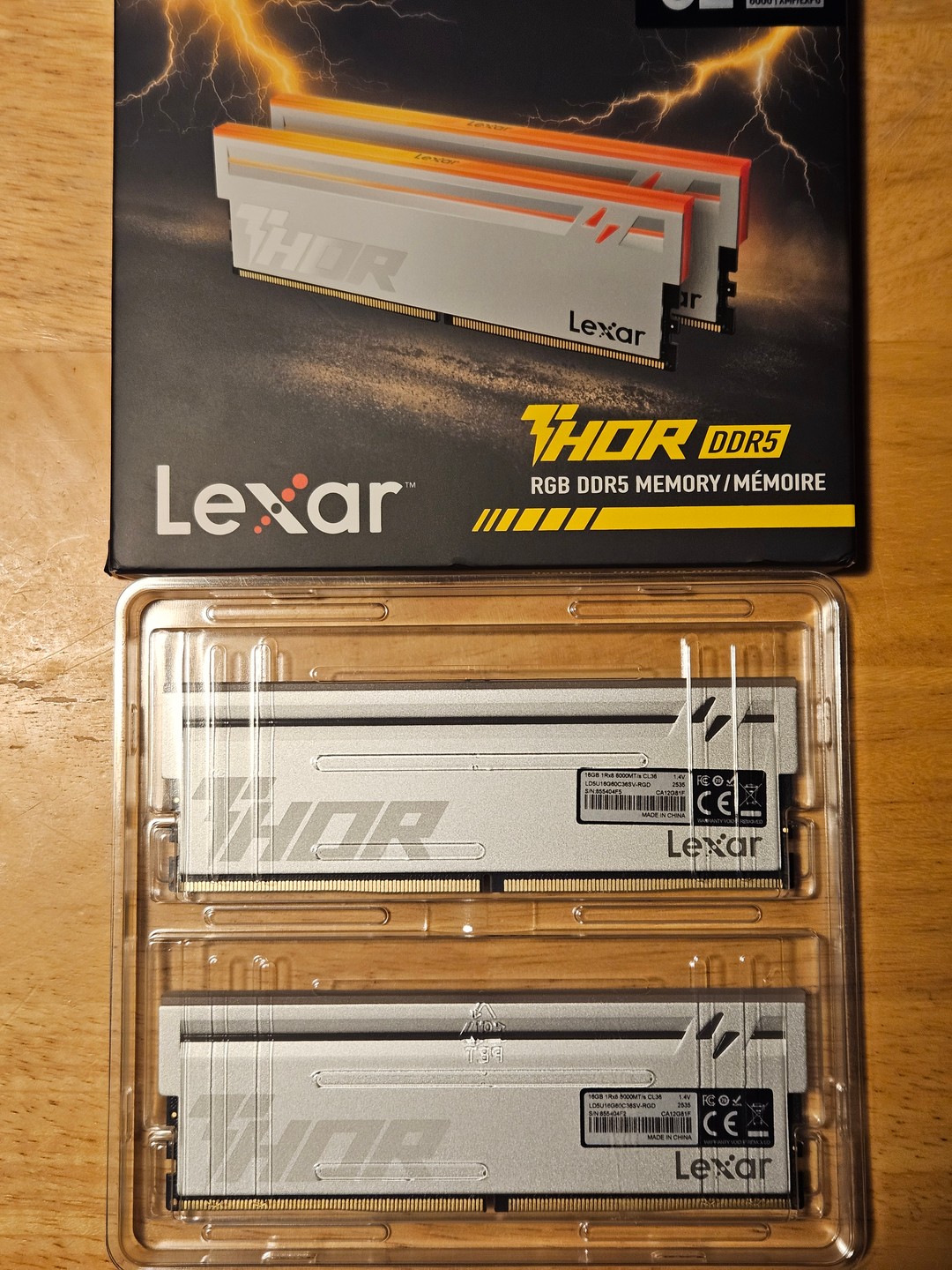 【新品】Lexar THOR DDR5 32GB (2x16GB) Brand New Lexar Thor RGB Gaming 32GB (2x16gb) DDR5 KIT 6000MT/s