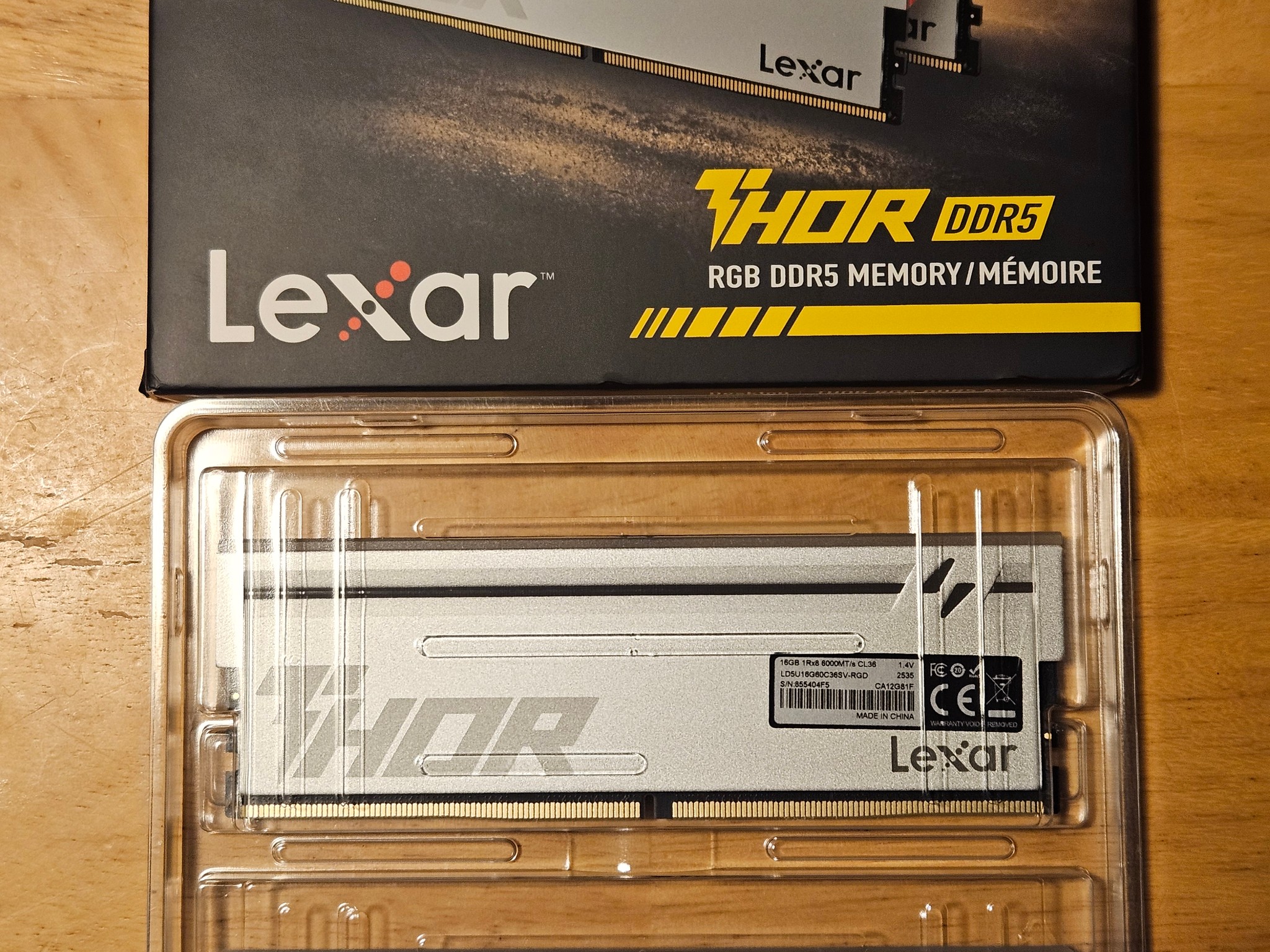 Brand New Lexar Thor RGB Gaming 32GB (2x16gb) DDR5 KIT 6000MT/s Silver Edition