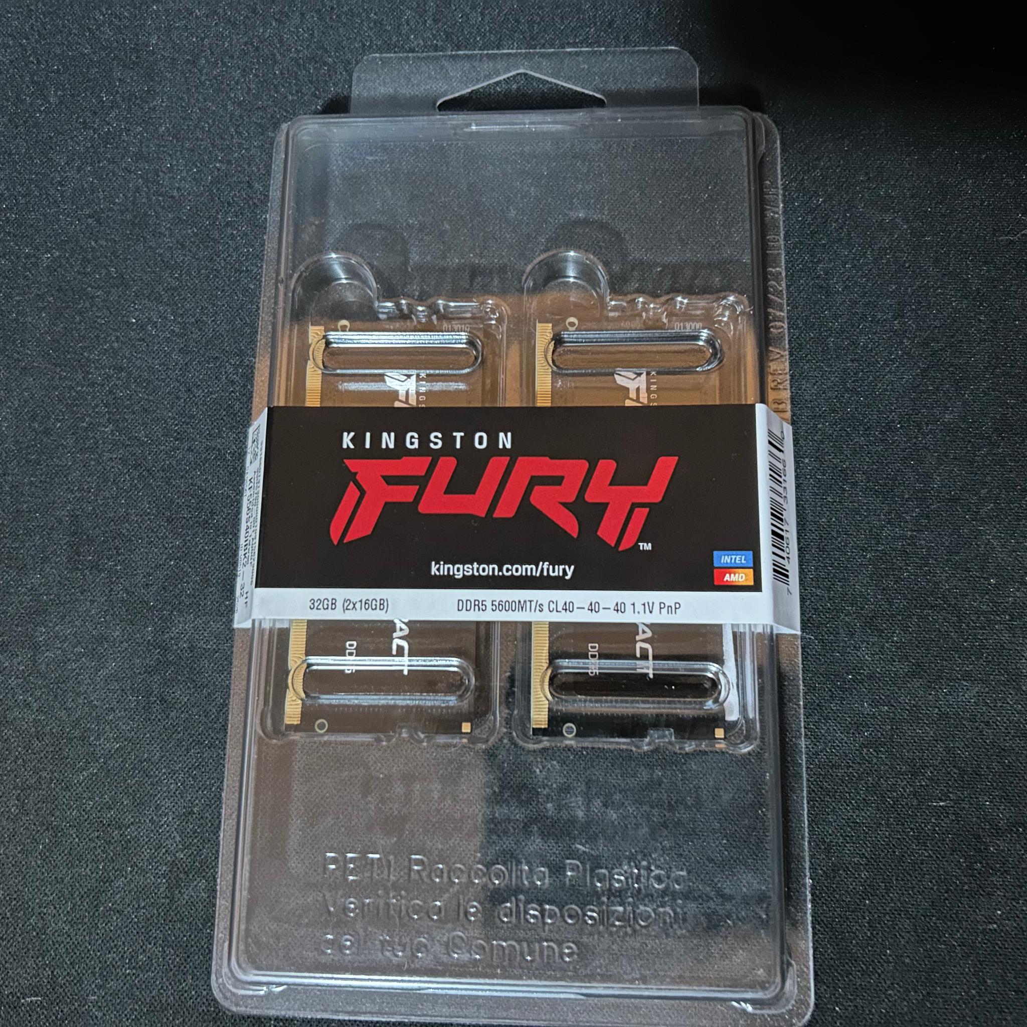 Kingston Fury DDR5 Laptop memory 32gb 16x2 5600mt