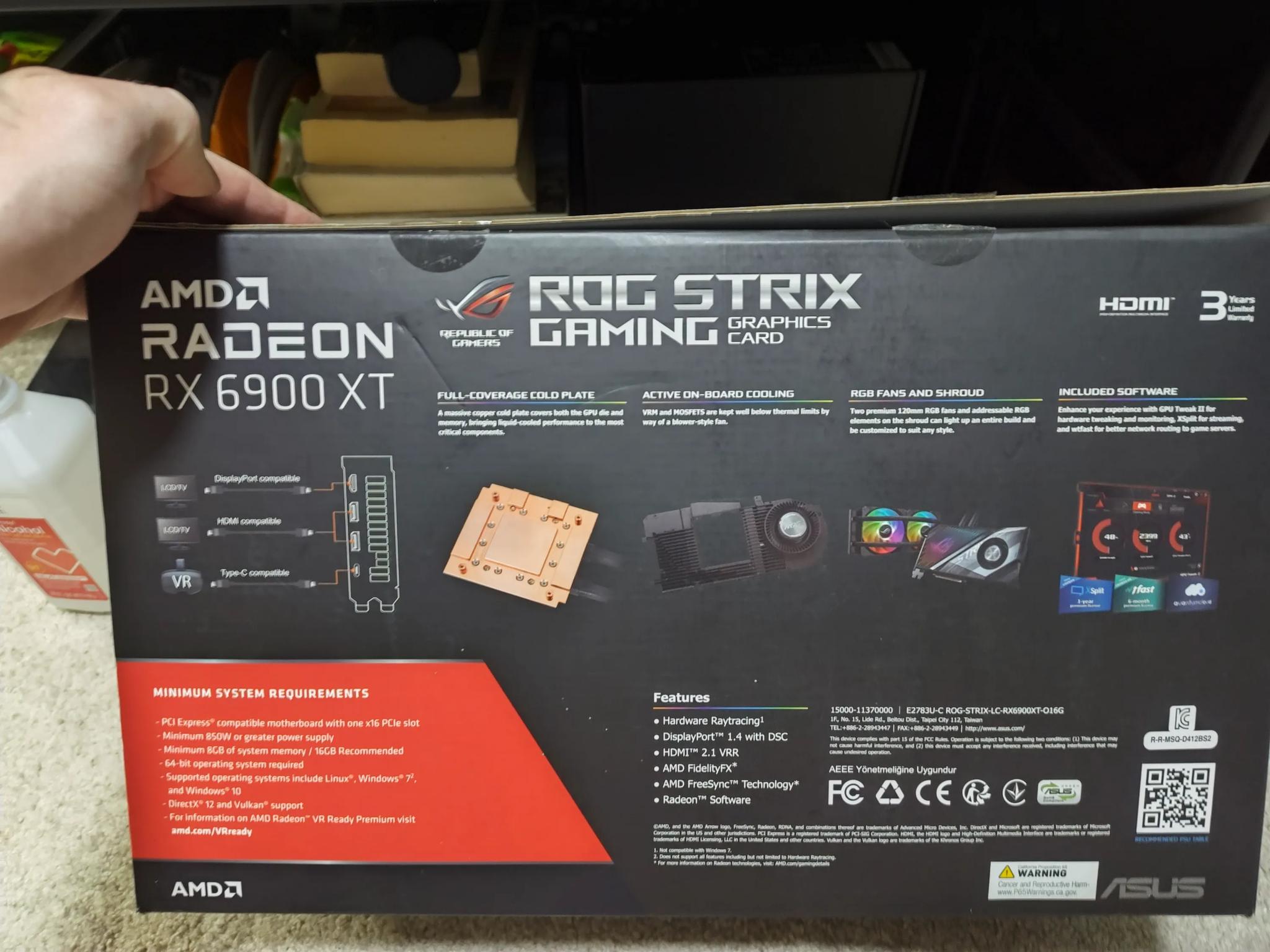 AMD Radeon 6900XT ROG STRIX gaming GPU