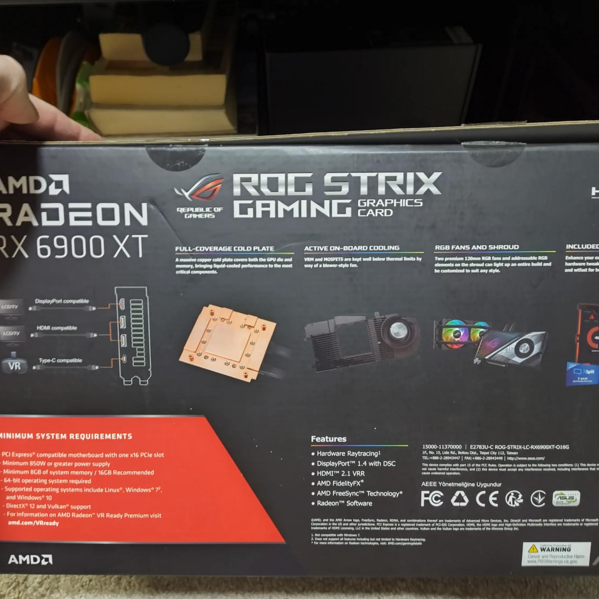 AMD Radeon 6900XT ROG STRIX gaming GPU