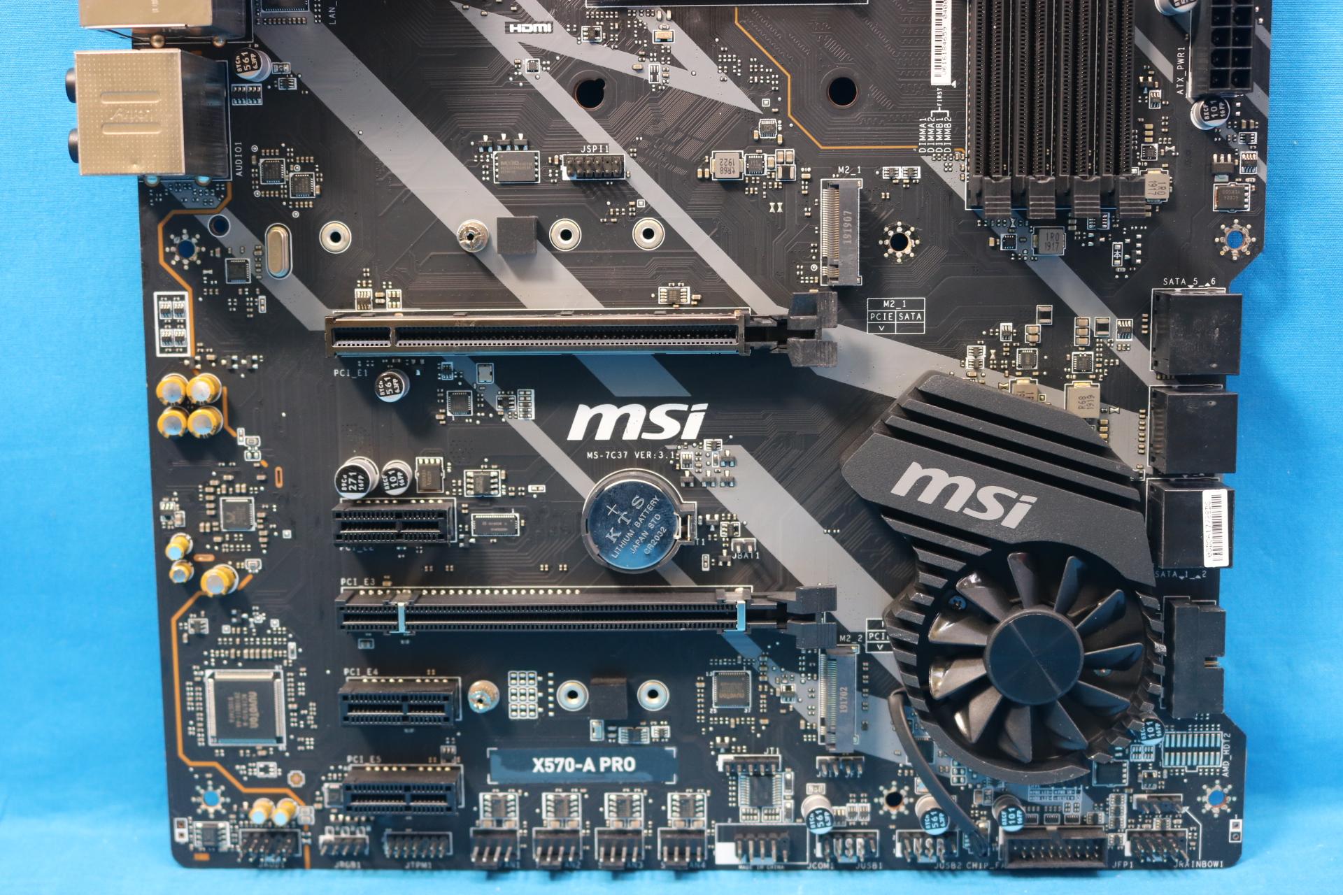 MSI X570-A PRO AMD Socket AM4 PCIe 4.0 DDR4 ATX Desktop Motherboard No I/O Shield