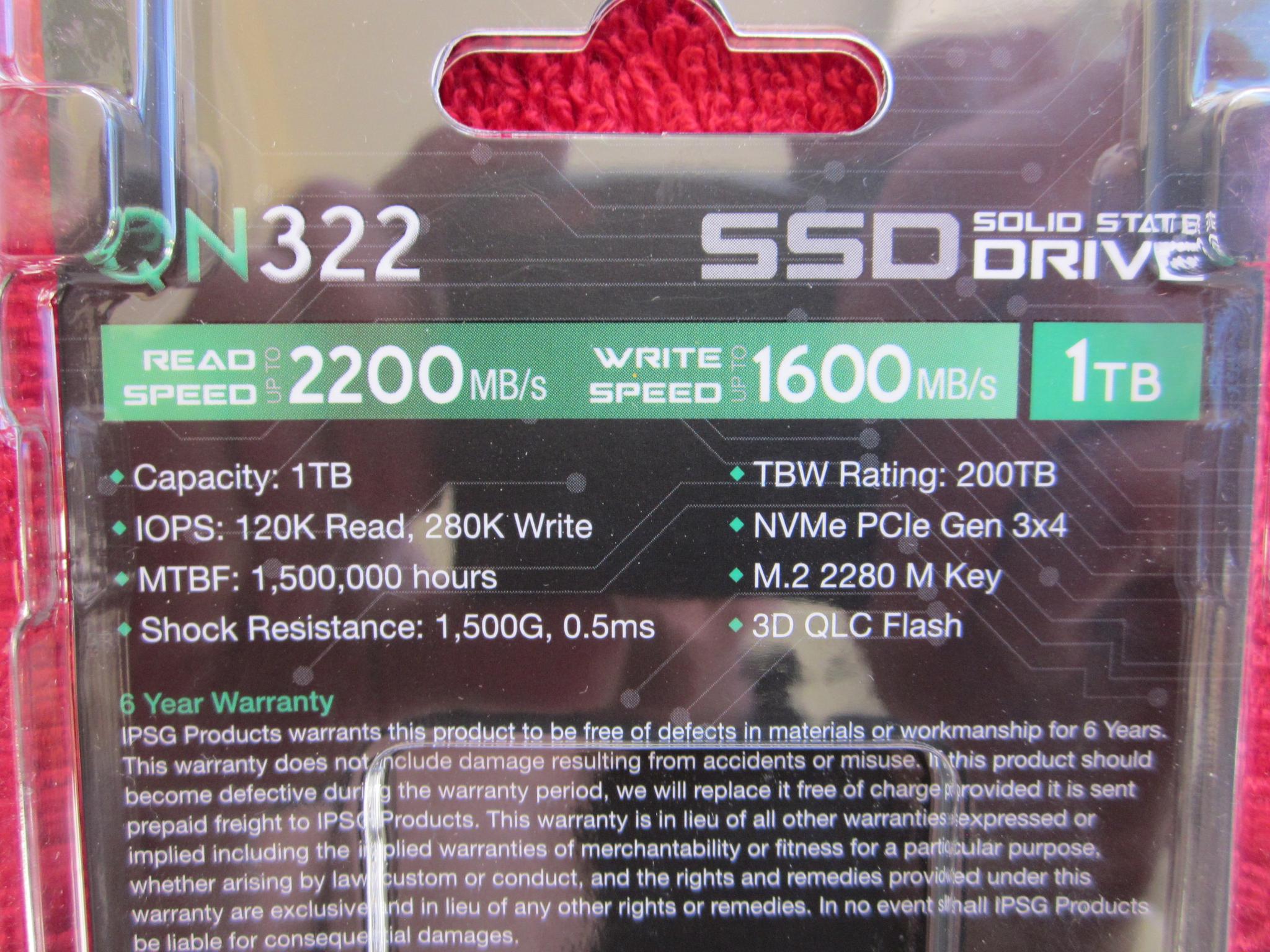 New Sealed Inland QN322 M.2 NVME 1TB SSD