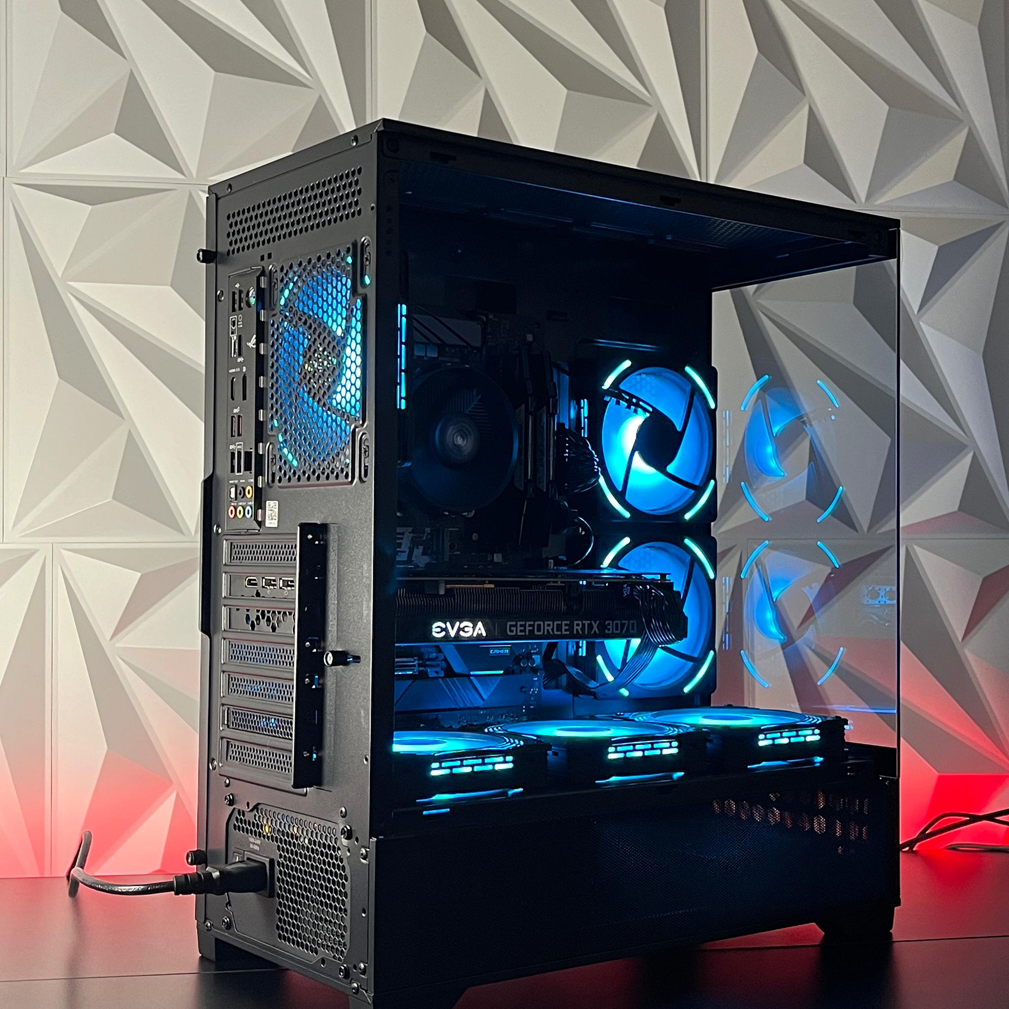 RTX 3070 XC3 8GB, Ryzen 5 5600X, 16GB 3200MHz | Black RGB Gaming Computer/PC