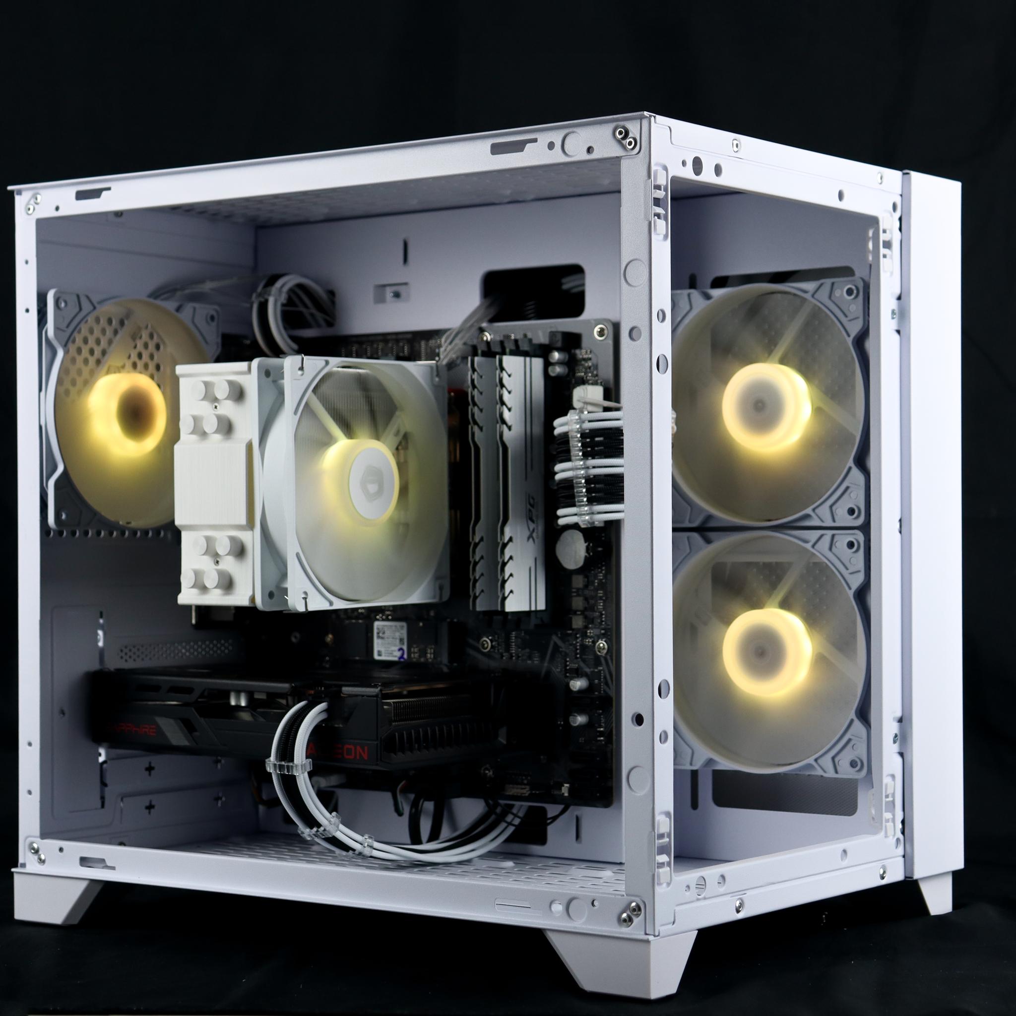 🧊❄️🧊 White Gaming PC – RX 6600 8G , Ryzen 7 2700X, 16GB RAM, 500GB SSD - WiFi, BlueTooth 🧊❄️🧊