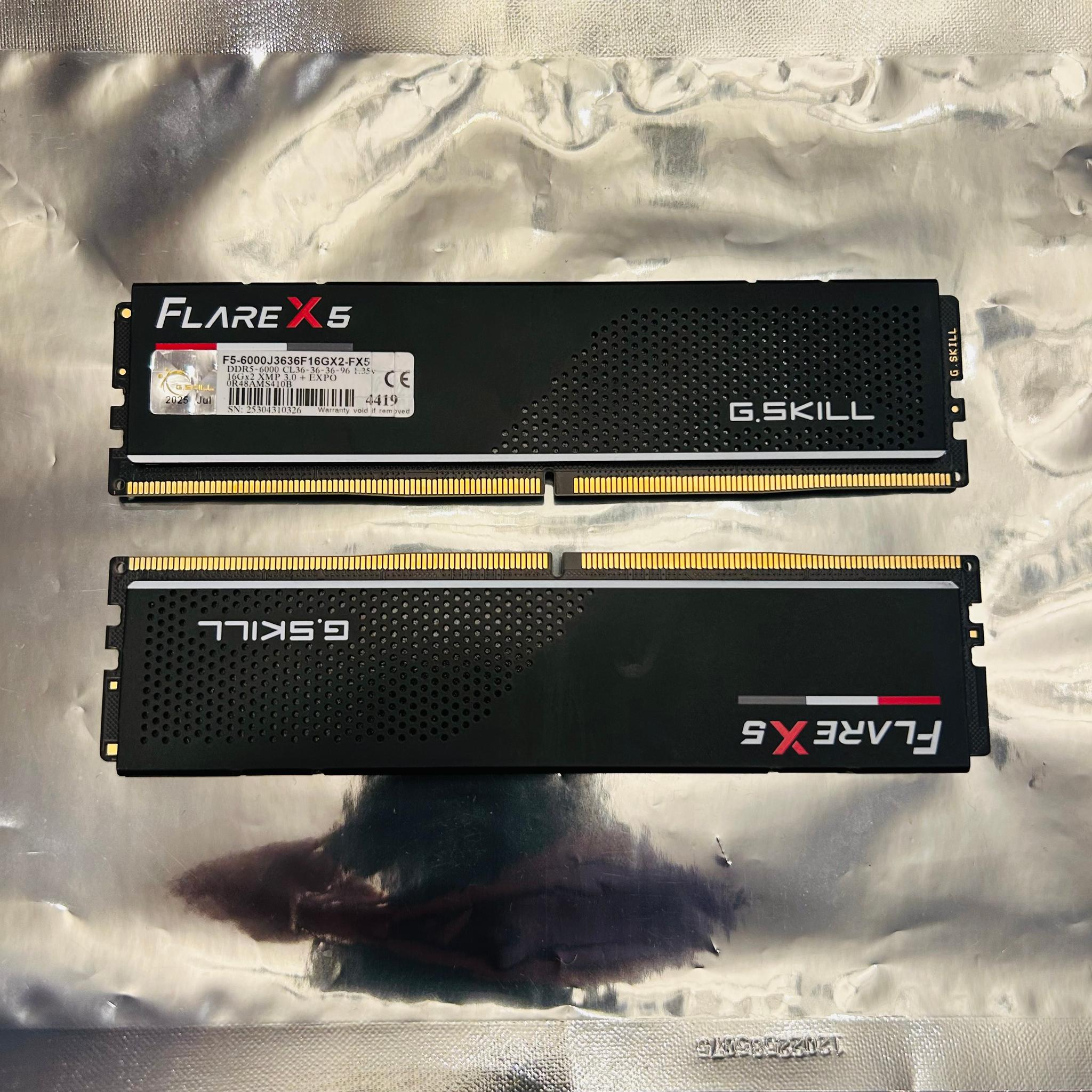 1 teamgroup & 1 Gskill 2X32GB kits 6000Mhz DDR5