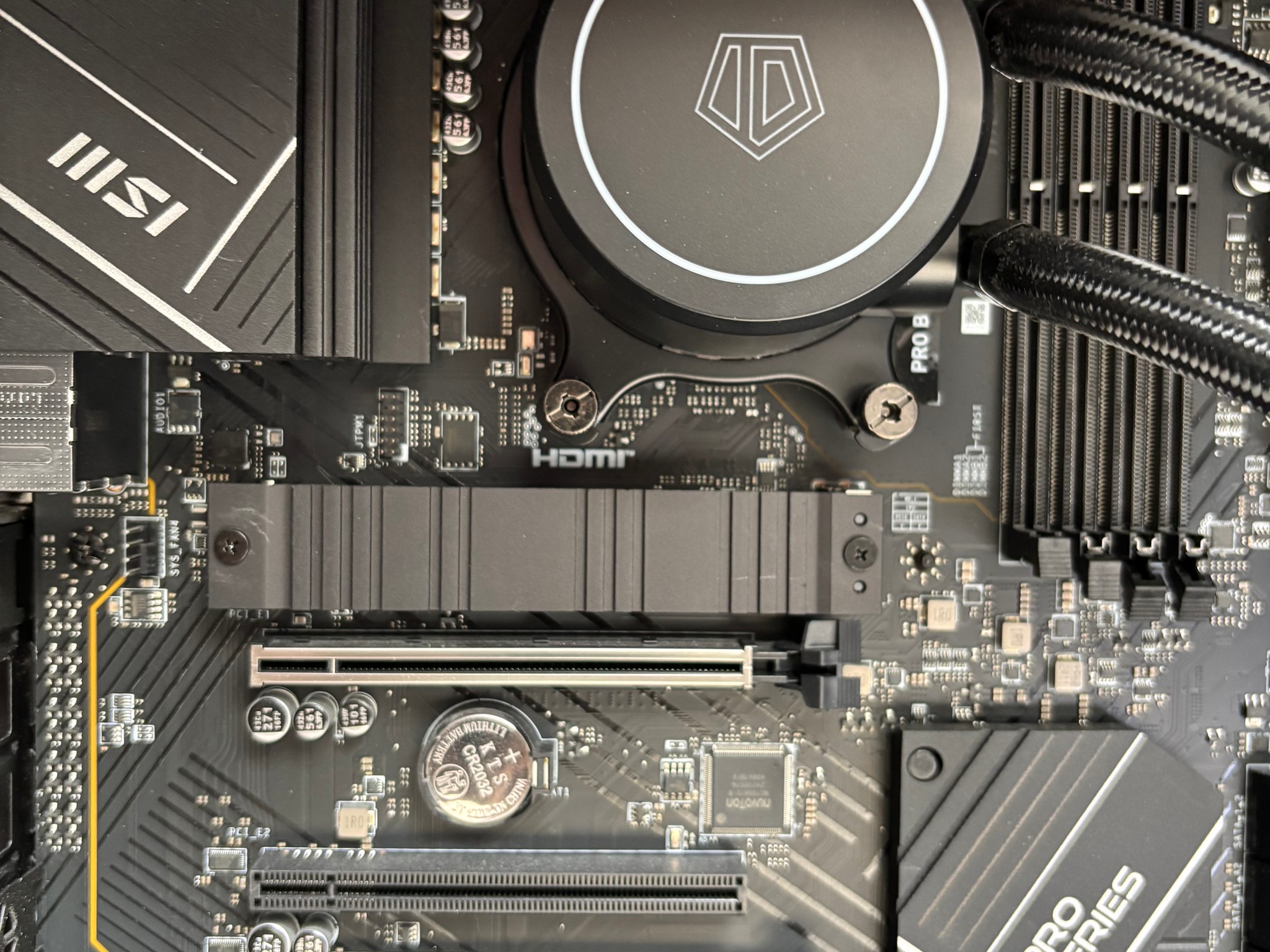 MSI Mother Board, Ryzen CPU, AIO Liquid Cooler