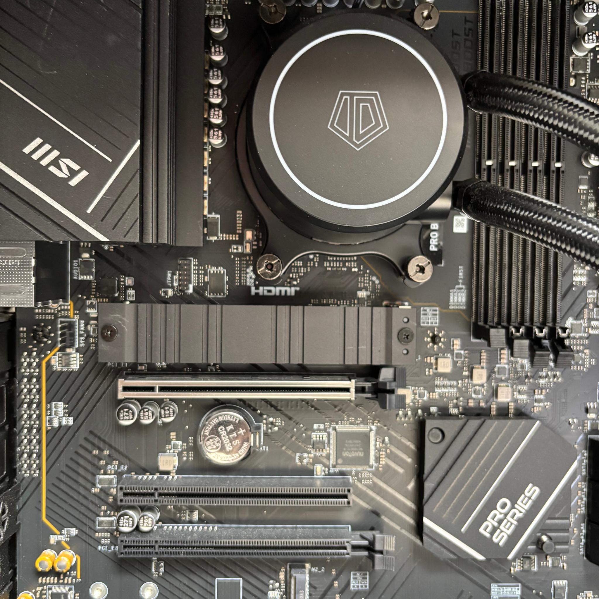MSI Mother Board, Ryzen CPU, AIO Liquid Cooler