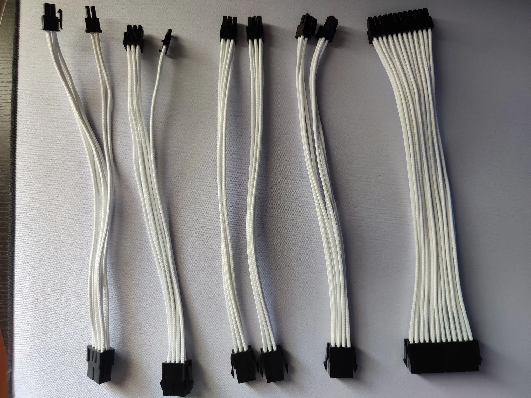 White Braided Cable Extensions for PC