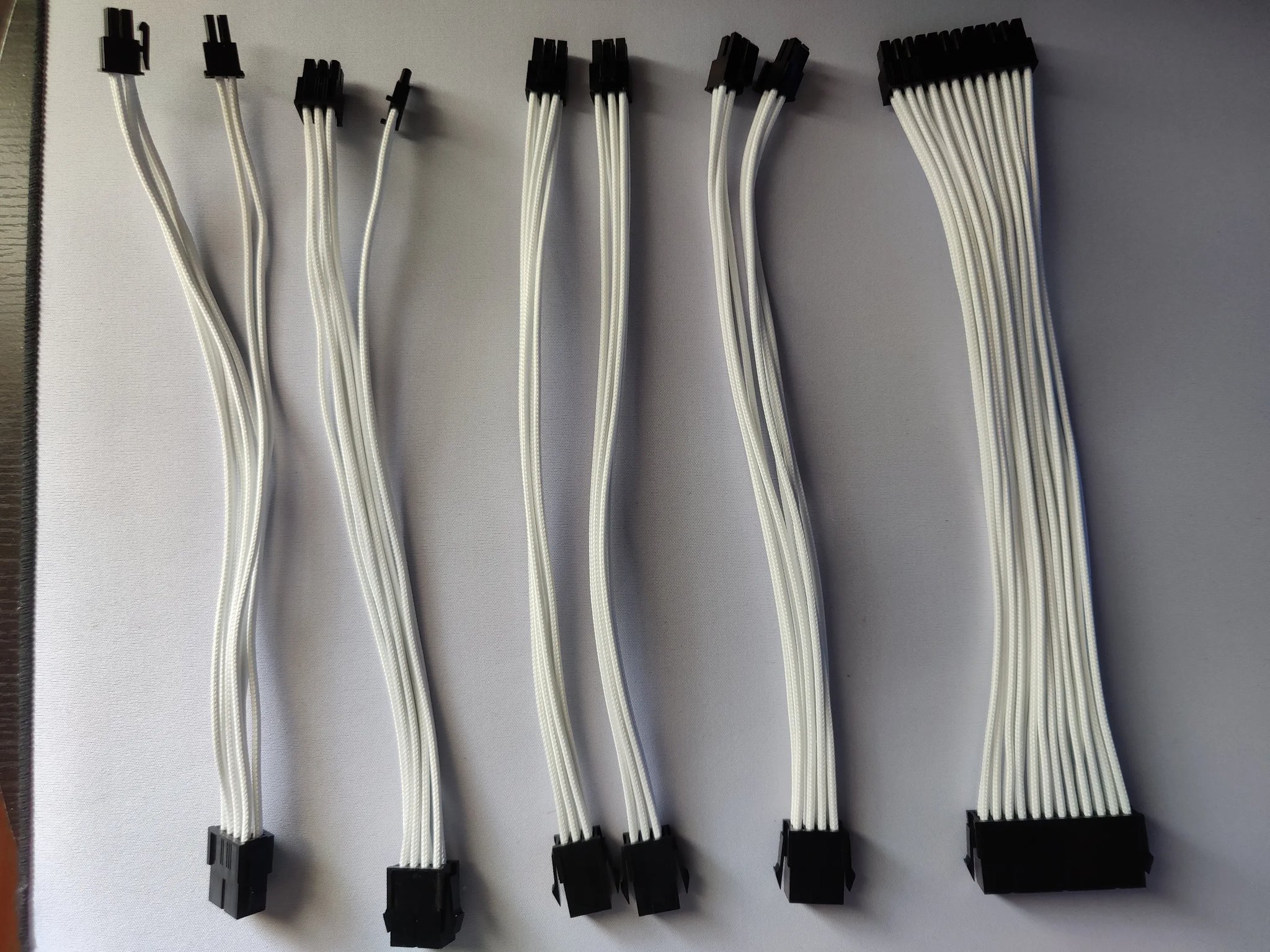 White Braided Cable Extensions for PC