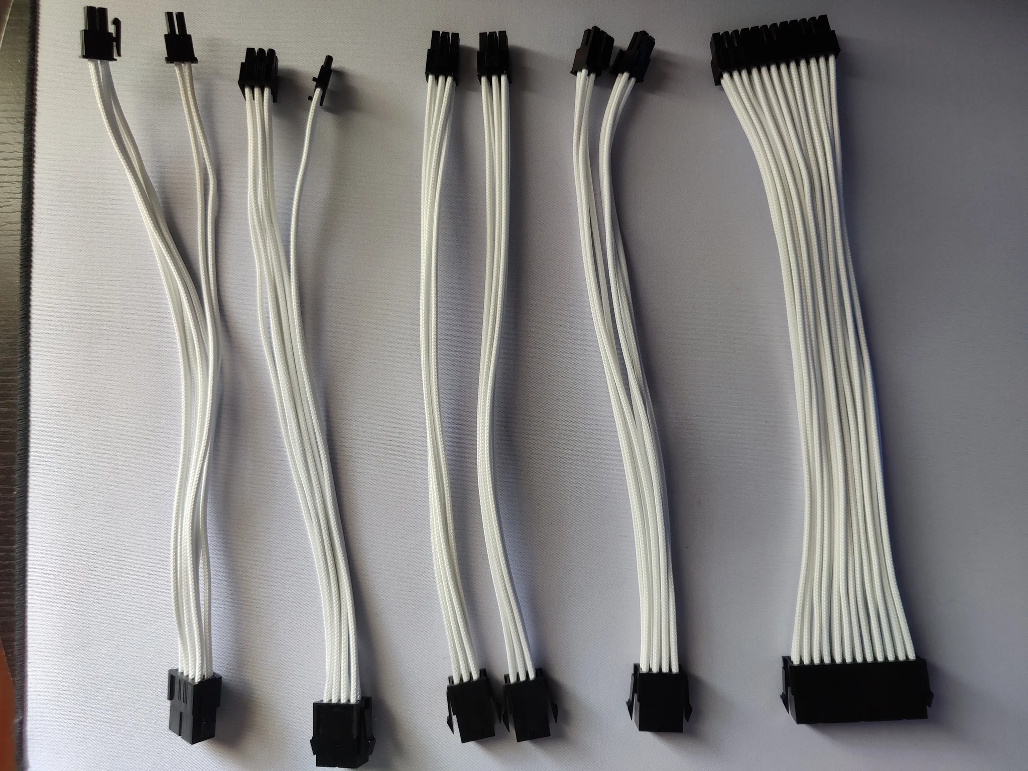 White Braided Cable Extensions for PC