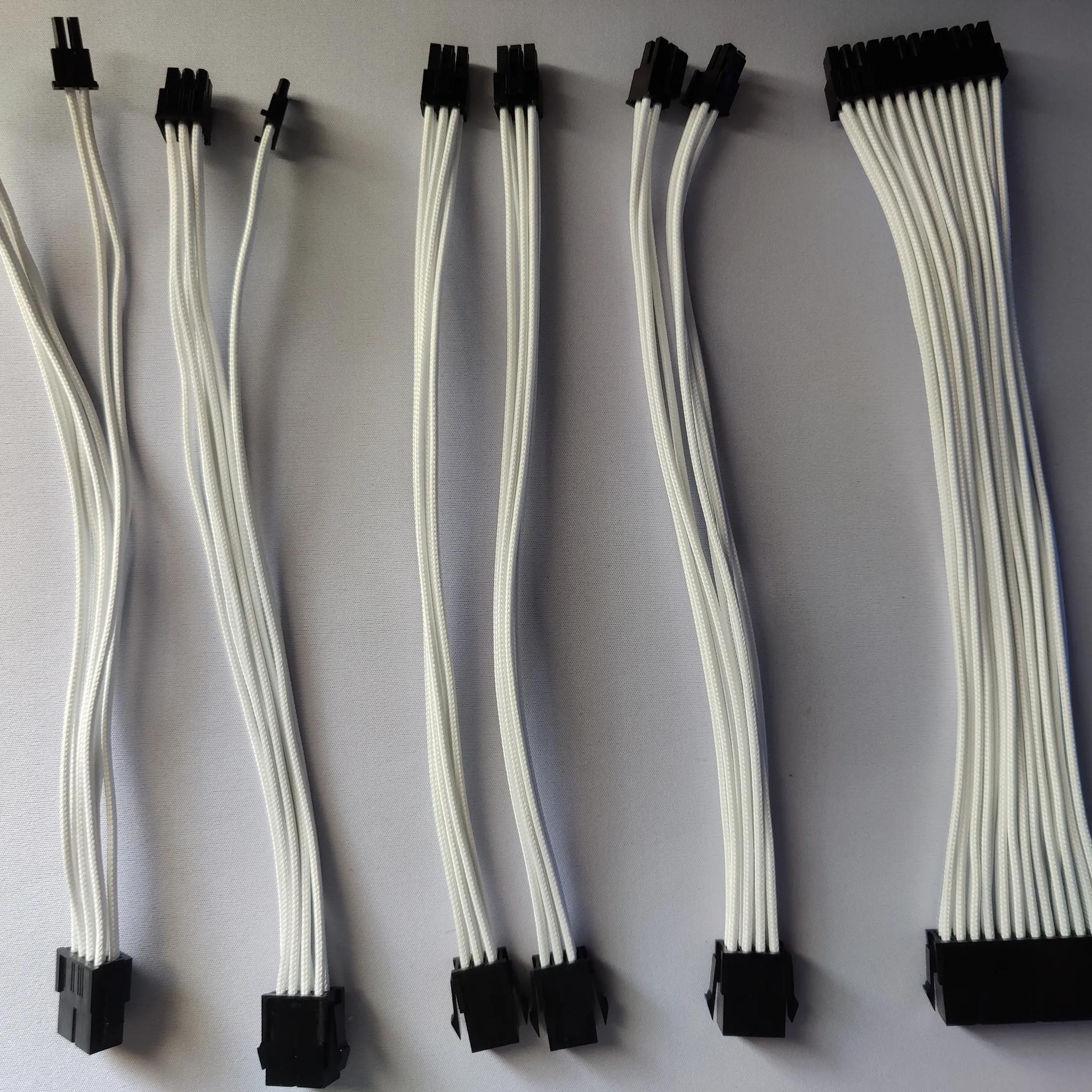 White Braided Cable Extensions for PC