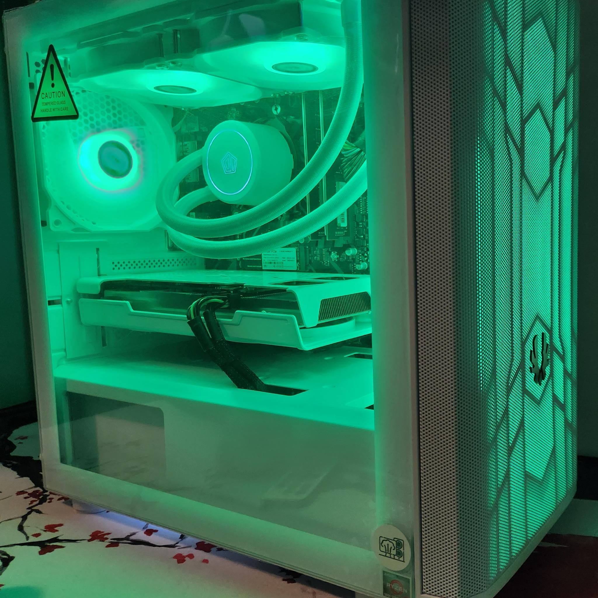 Liquid Cooled Frosty RIG Ryzen 5 / 32GB / 1TB SSD / RX 6600