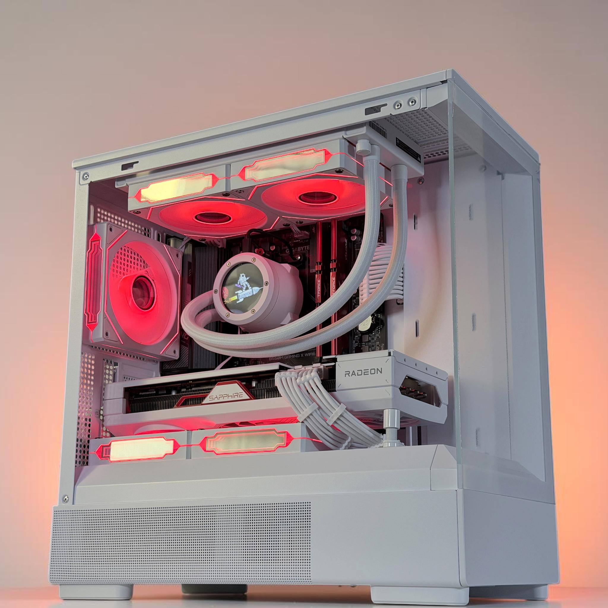 💧🧬Liquid Cooled Gaming PC🚀 AMD RX 7800 XT 16GB🚀AMD Ryzen 7 5800X🚀 32GB DDR4🚀 1.3TB SSD