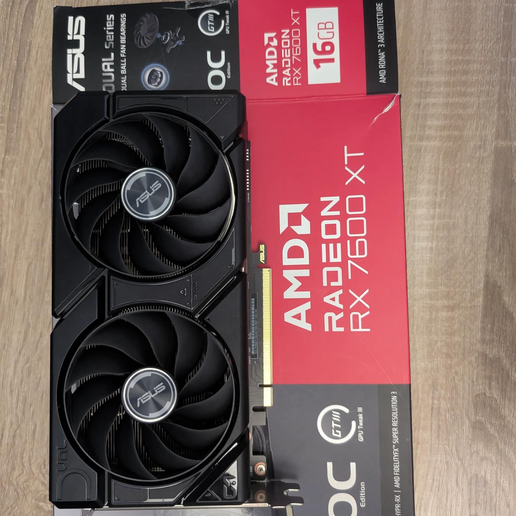 LIKE NEW - ASUS DUAL SERIES RX 7600XT 16GB