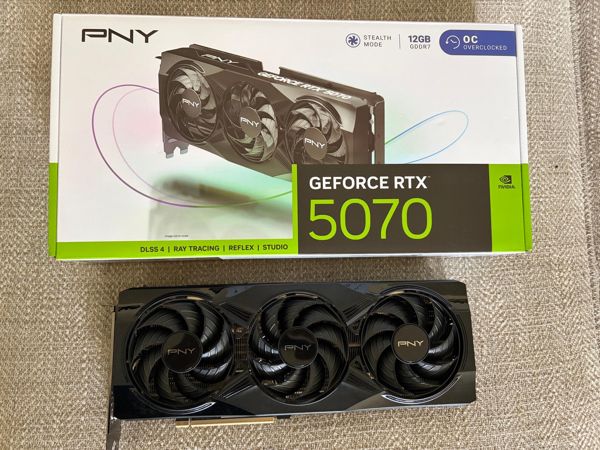 PNY GeForce RTX 5070 Overclocked Triple Fan - Image 1