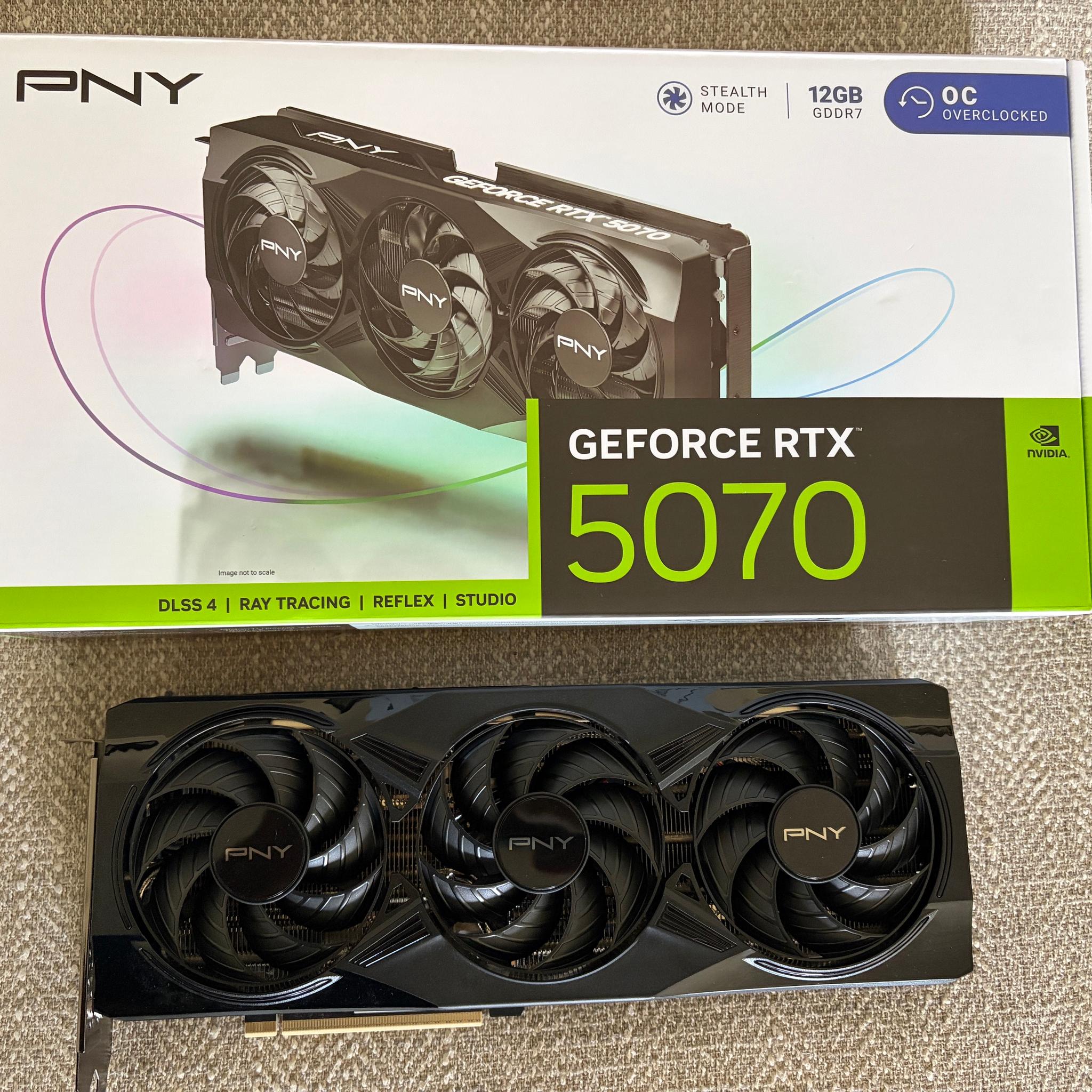PNY GeForce RTX 5070 Overclocked Triple Fan