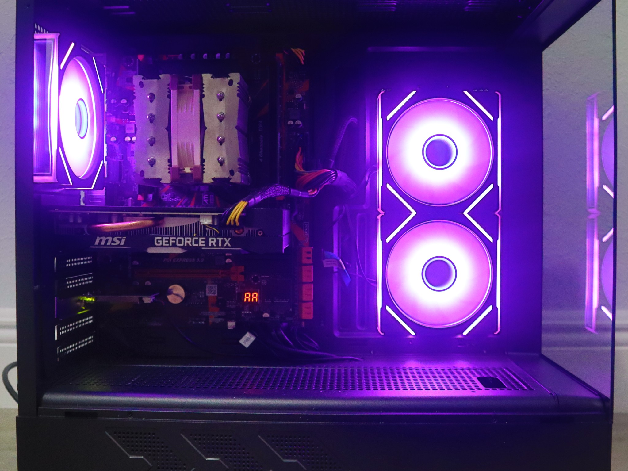 Gaming PC - RTX 2060, E5-1650 V4, 32GB DDR4, WIFI, BLUETOOTH, ARGB, BLACK, 128GB NVME SSD, 1TB HDD.