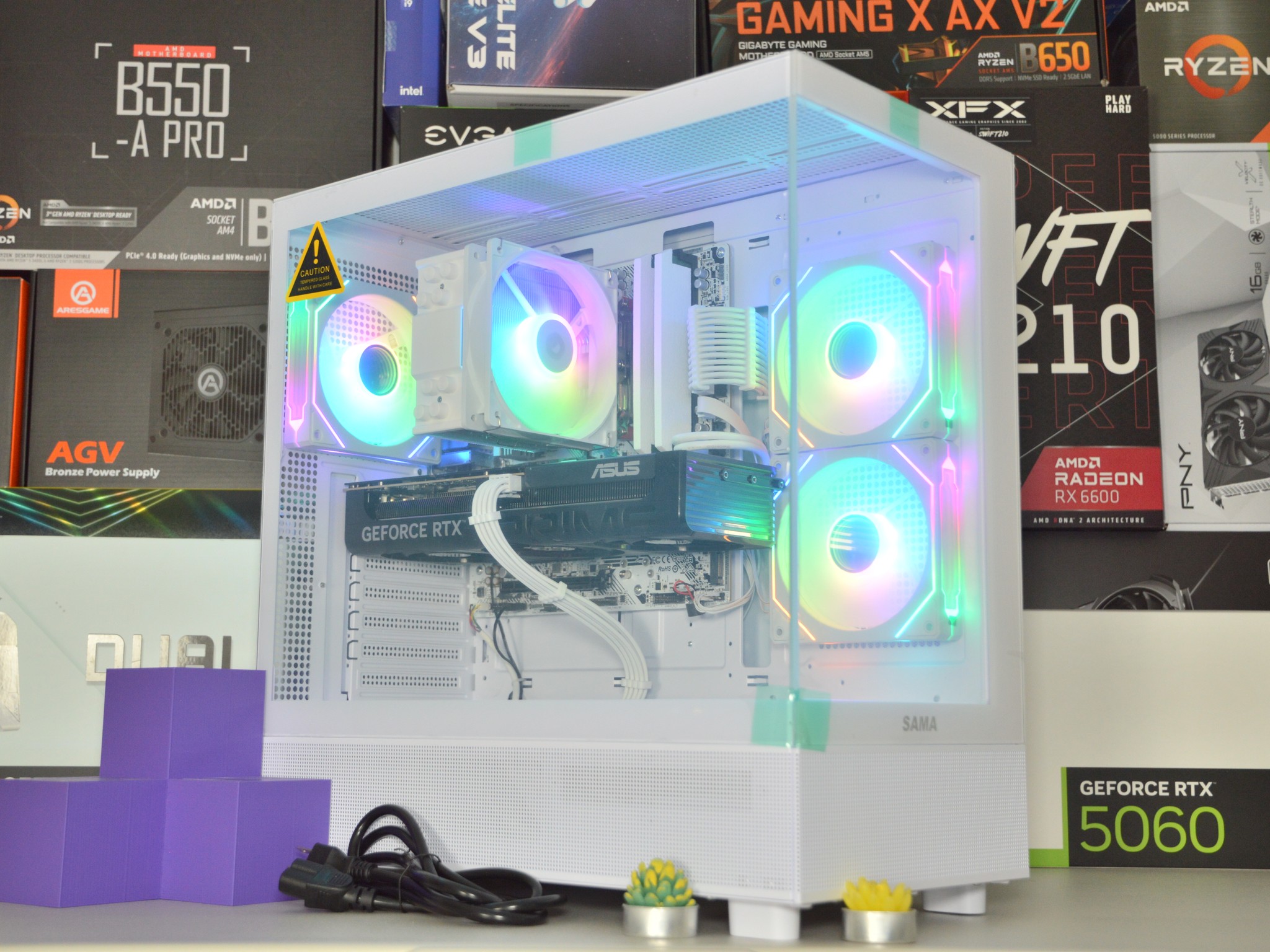 ⚪⚪ | RTX 5060Ti 8GB| RYZEN 5 8400F | 16 GB DDR5 RAM | 1TB NVME SSD | WhiteOut |