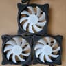 3 - 120mm RGB Case Fans - Non PWM - Used
