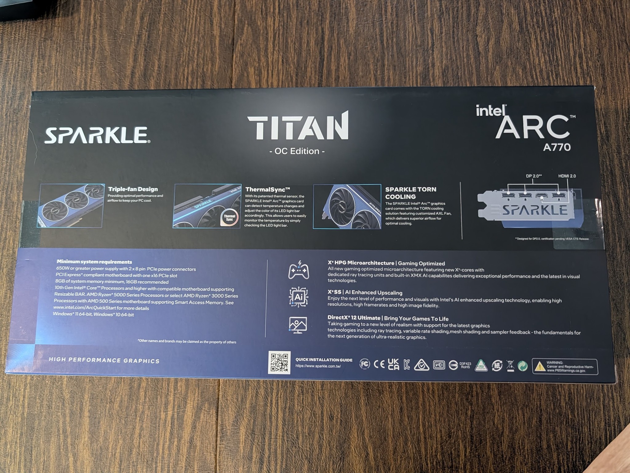 SPARKLE TITAN OC Arc A770 - BRAND NEW SEALED IN BOX