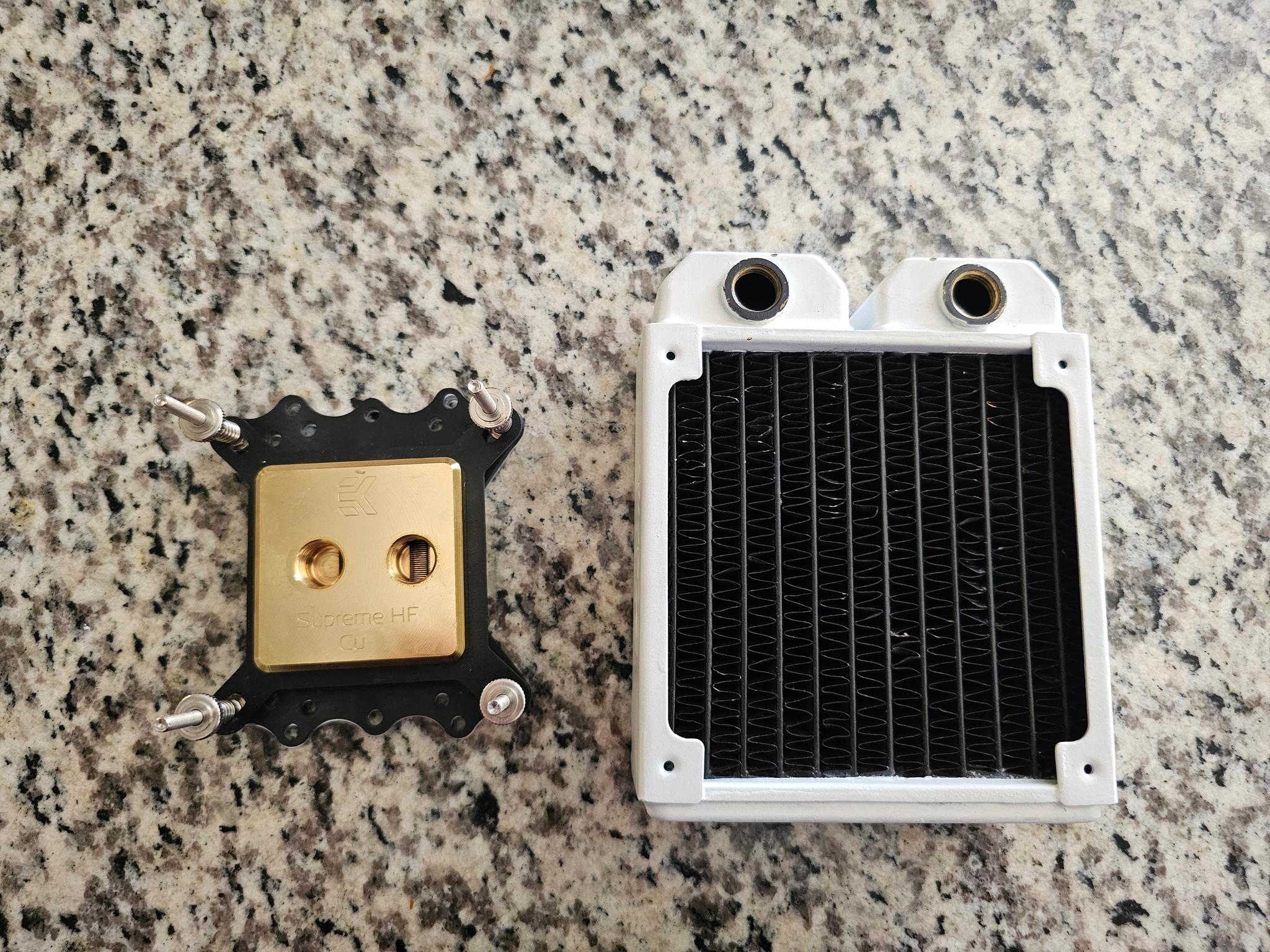 EK Water Block and 120mm copper Radiator | Jawa