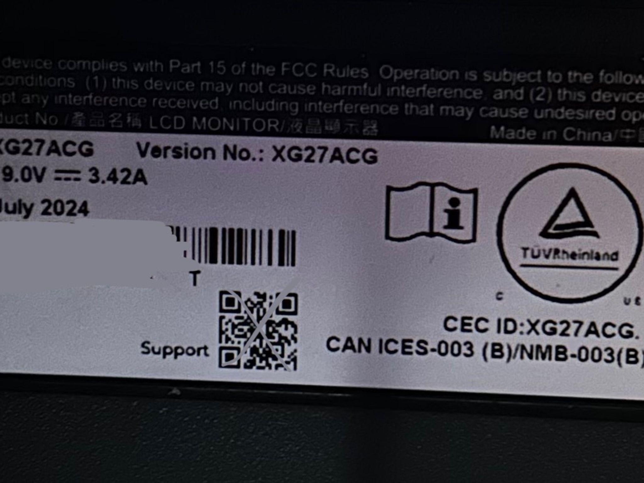 ASUS ROG 27" (180hz) 2K (2560x1440) Gaming Monitor (CYBER MONDAY DROP) (XG27ACG) (2 of 3)