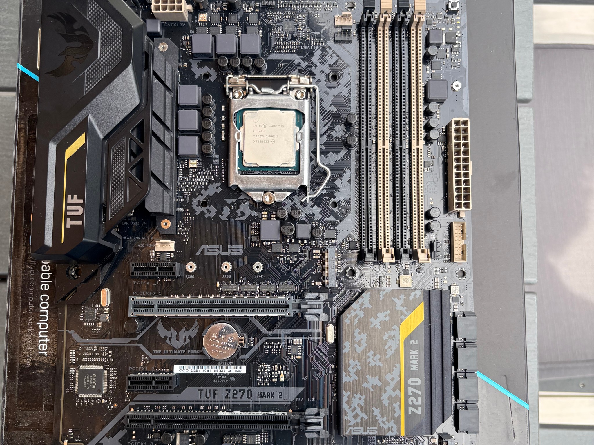 Intel i5-7400 + ASUS TUF Z270 Mark 2 Motherboard Combo – CPU + Board Bundle