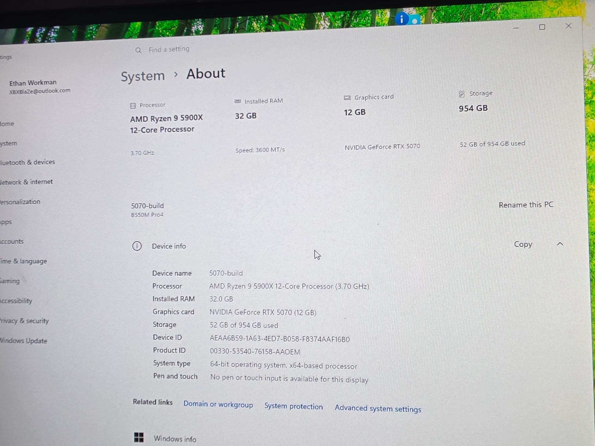GeForce RTX 5070 Custom Gaming PC - Ryzen 9 5900X, 32GB RAM