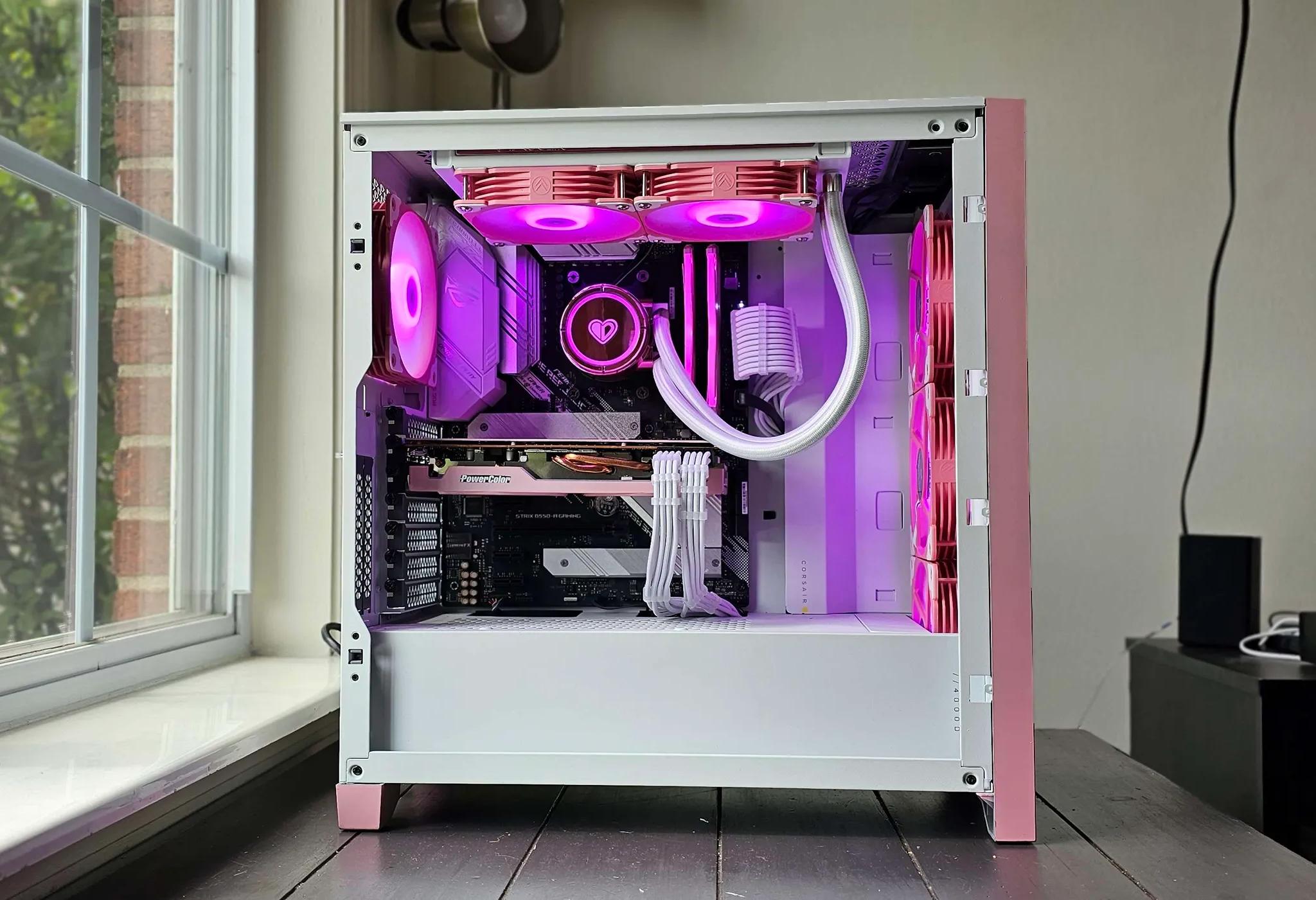 Rose 🌹 R5 5600x 6700xt 12Gb Pink Gaming pc