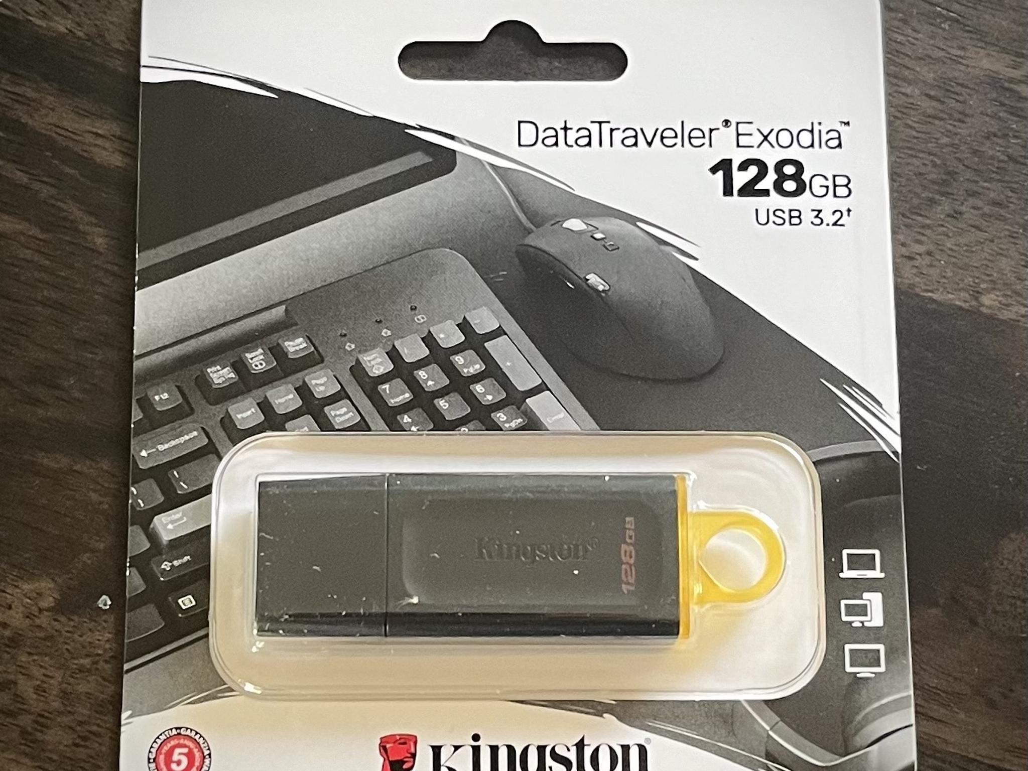 Kingston DataTraveler Exodia 128GB Flash Drive - Black