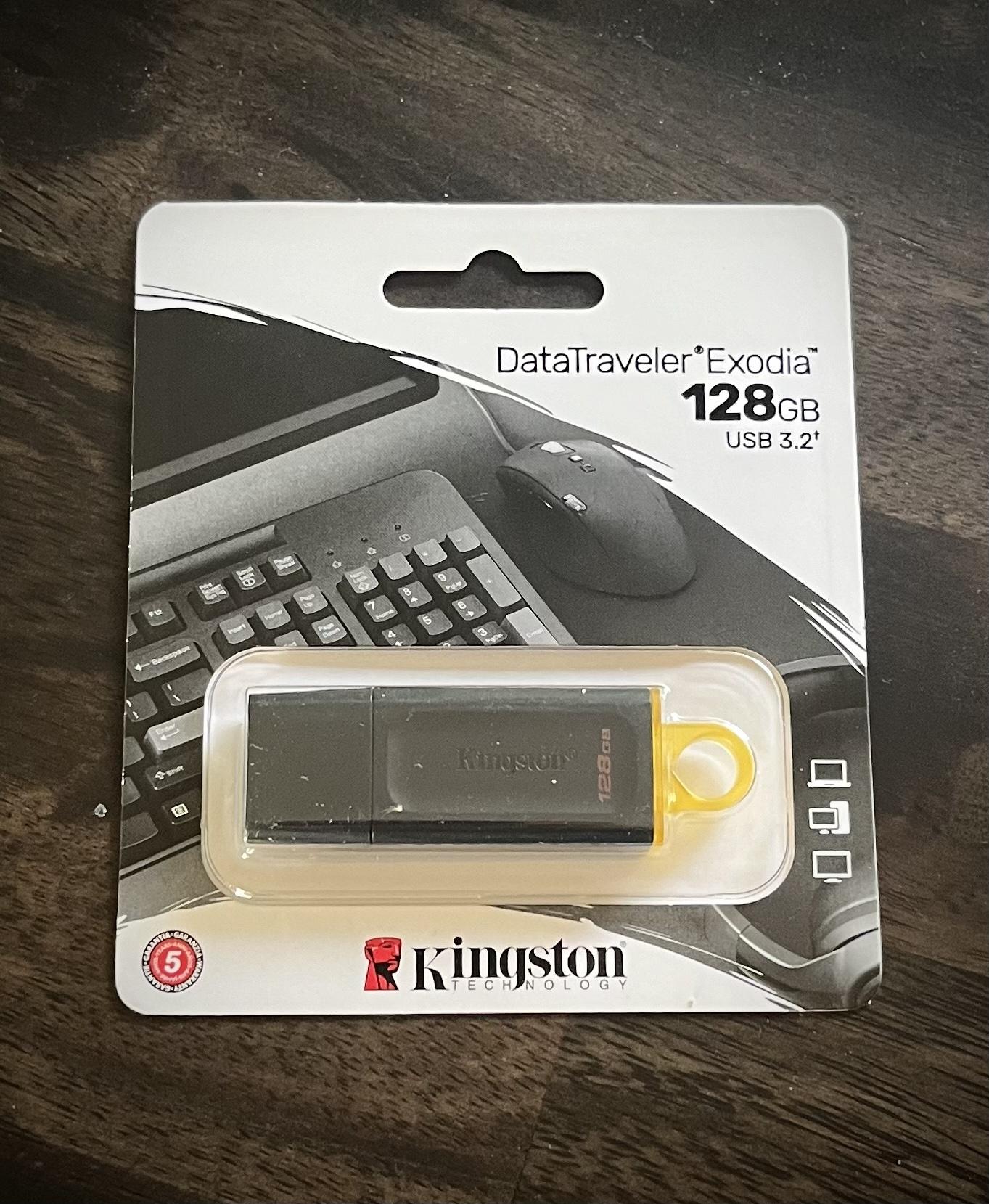 Kingston DataTraveler Exodia 128GB Flash Drive - Black