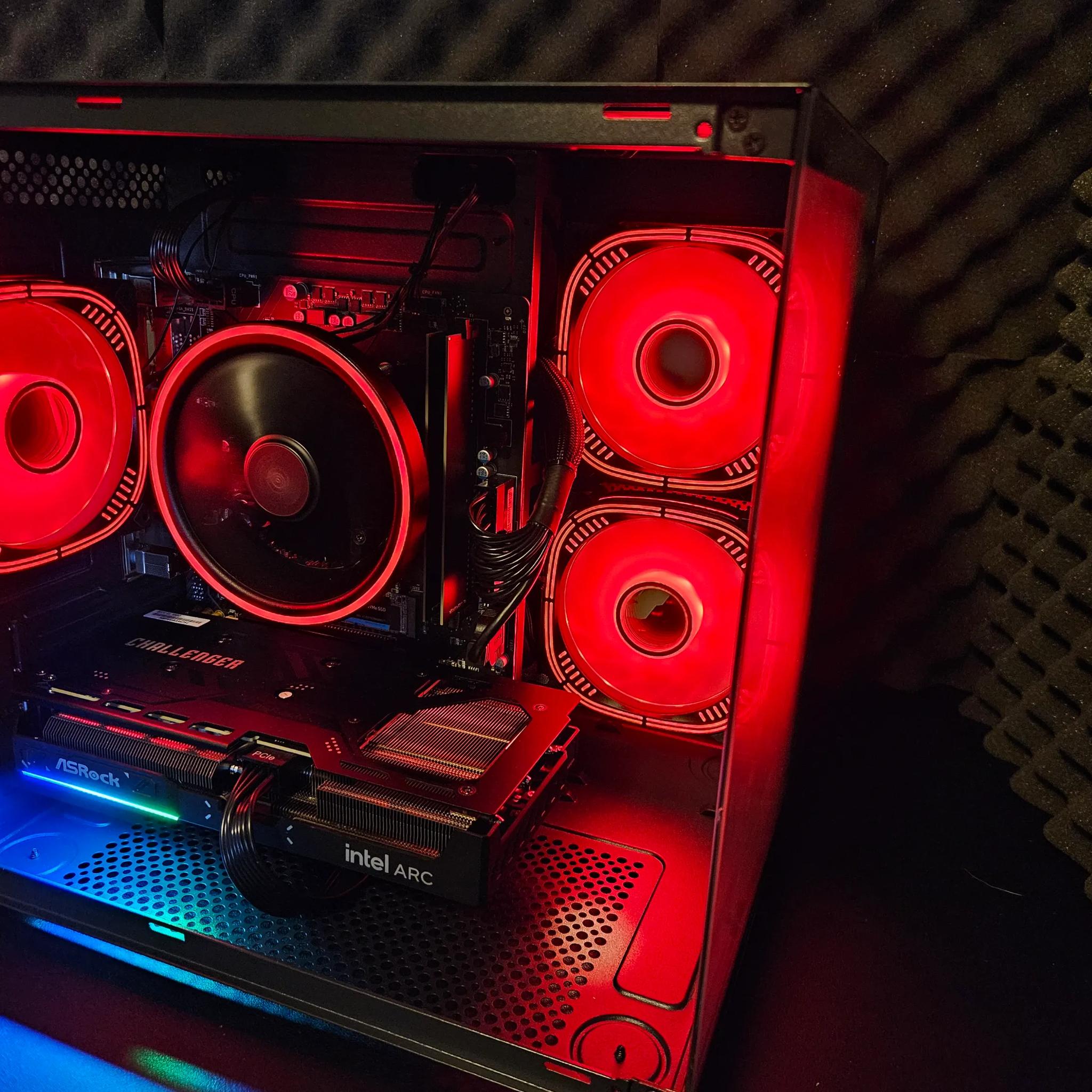 Dark side gaming rig Ryzen 5 / 32GB DDR4/ 1TB SSD / Intel Arc B570