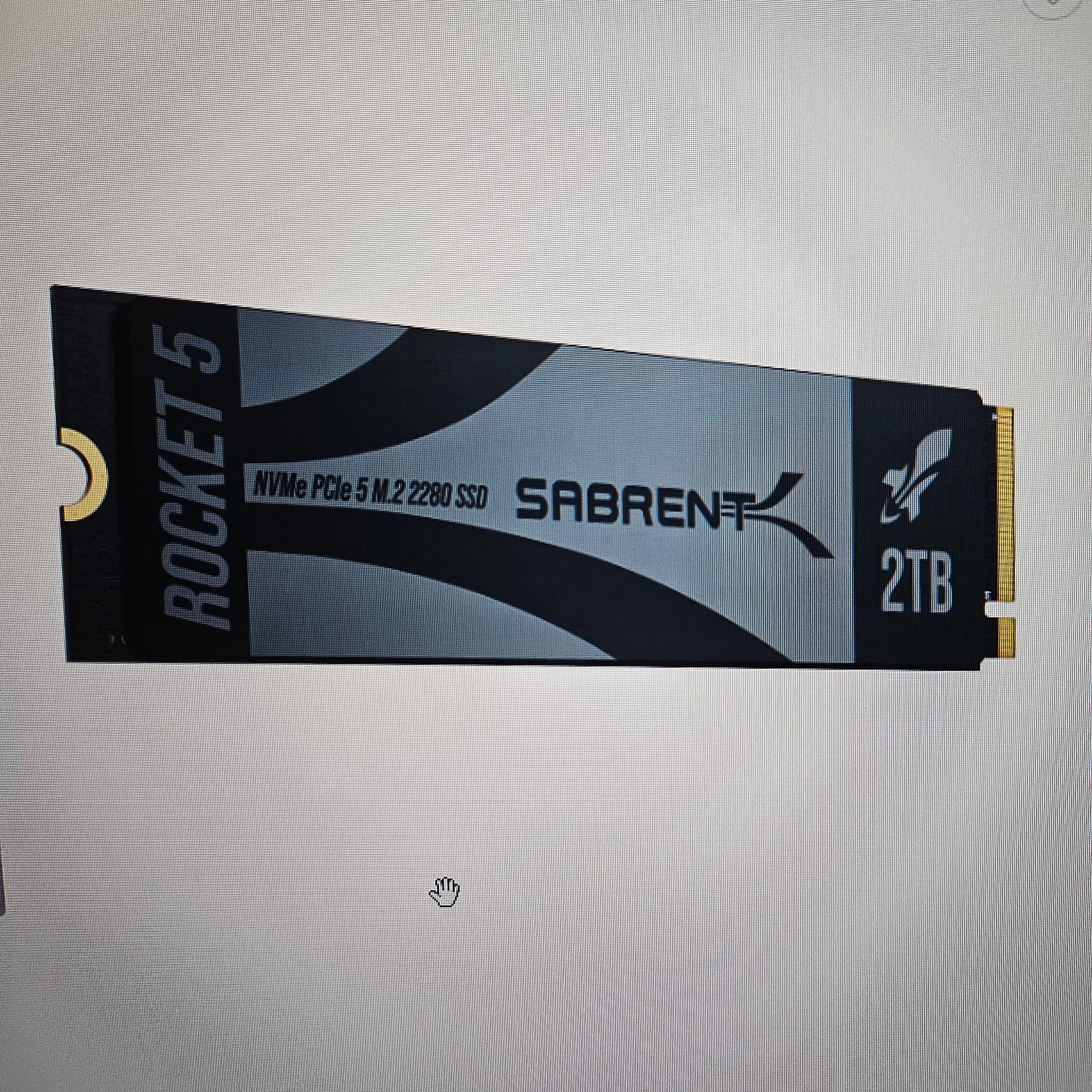 Coming Soon!! Sabrent Rocket 5-2TB NVME SSD with Free Heatsink and NVME SSD Enclosure