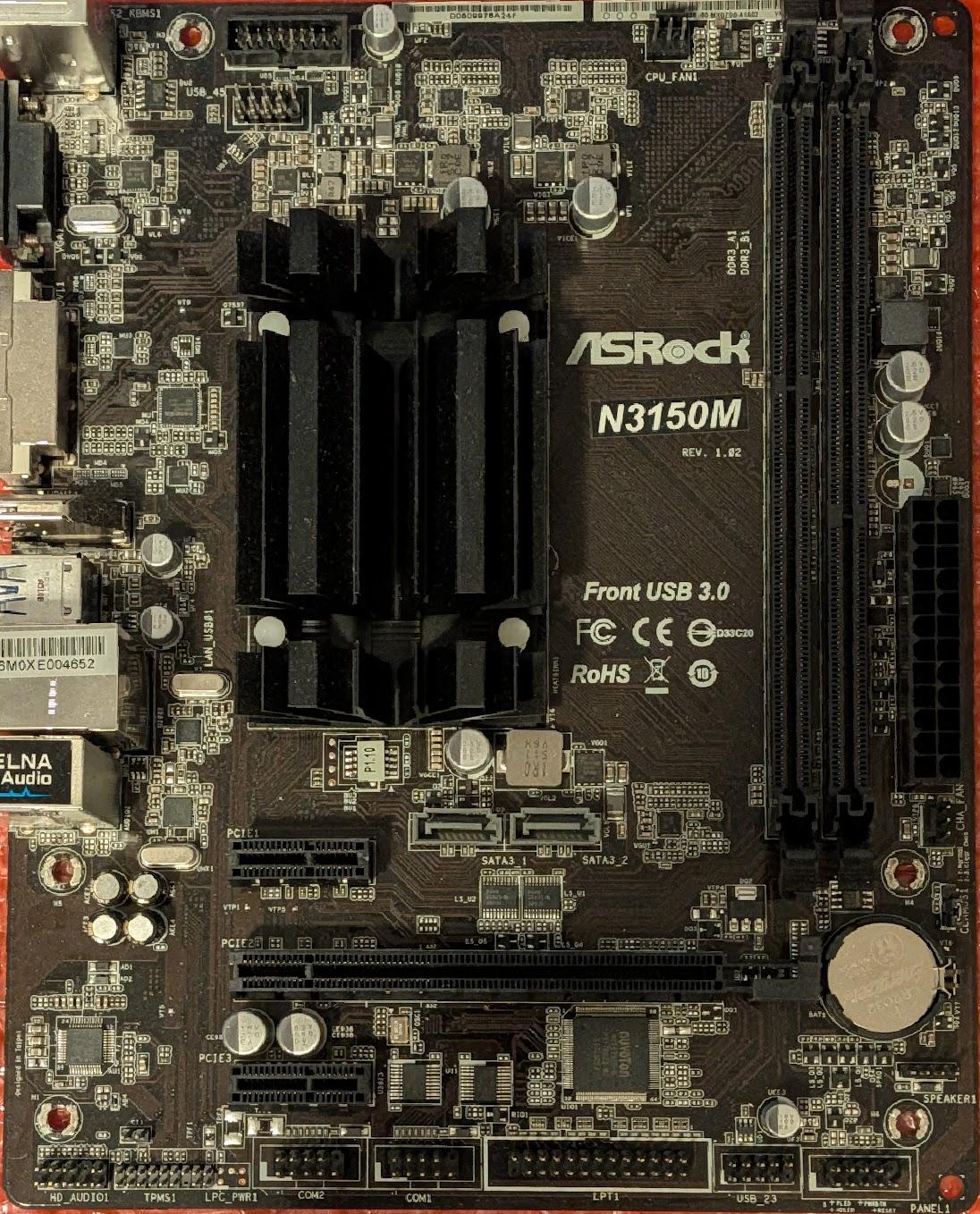 ASRock N3150M Micro ATX Form Factor Intel Motherboard, IO Shield Included