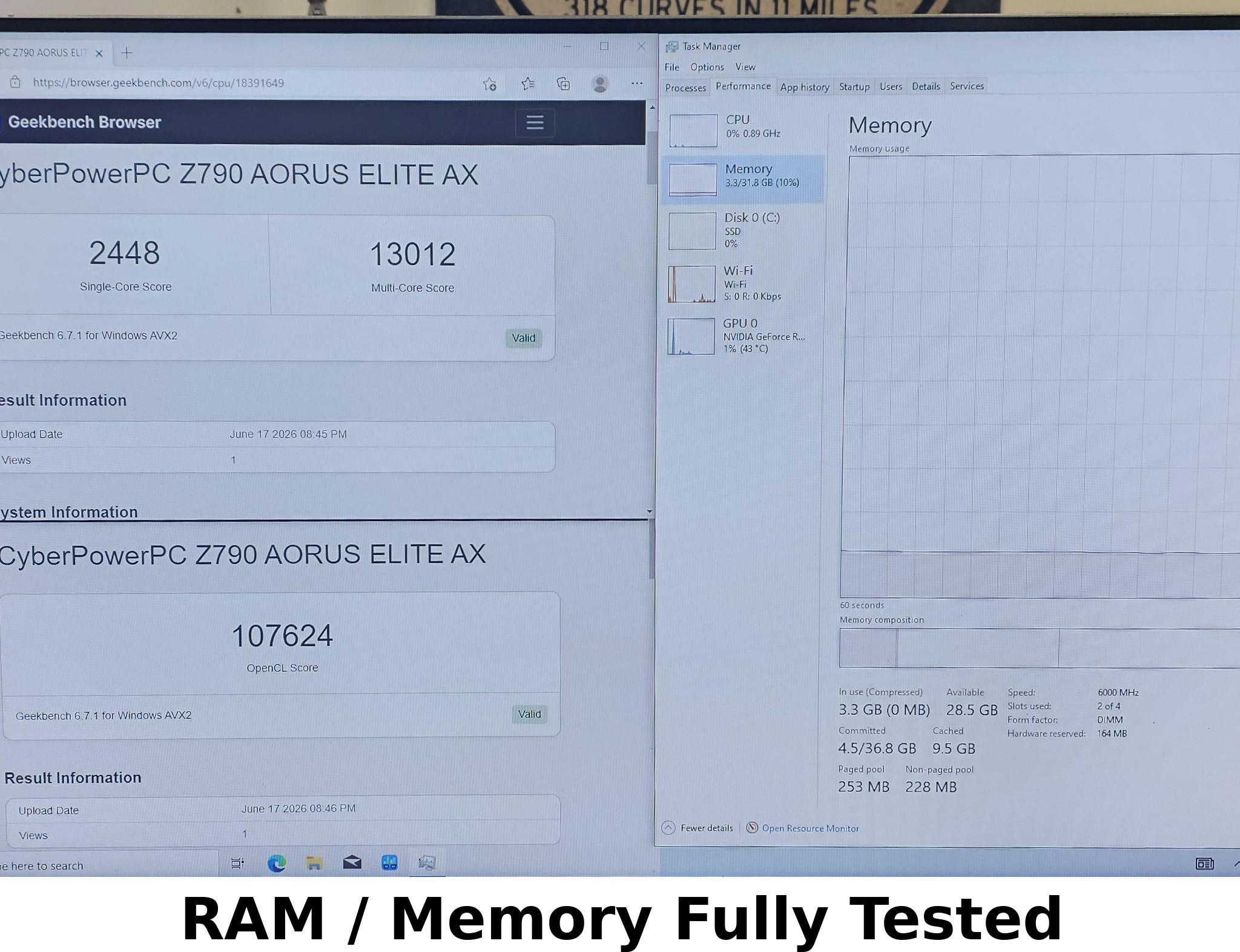 32GB DDR5 (2x16GB) 6000MT/s T-Force Vulcan