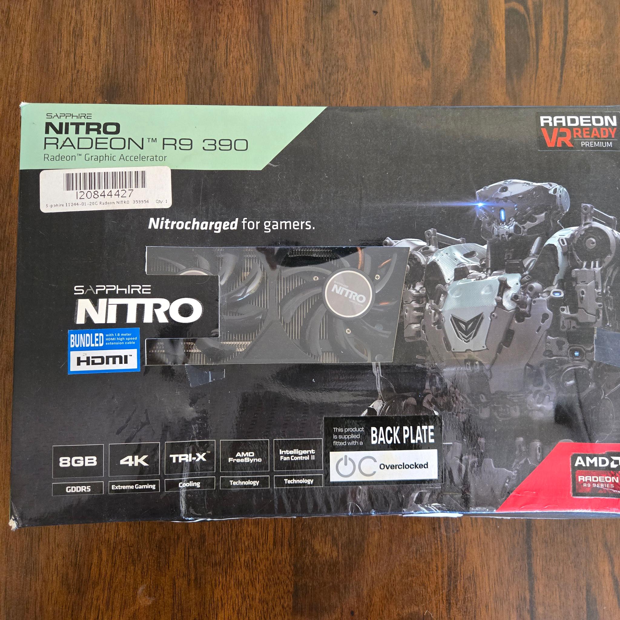 Sapphire NITRO Radeon R9 390 8GB – Open Box / Appears Unused