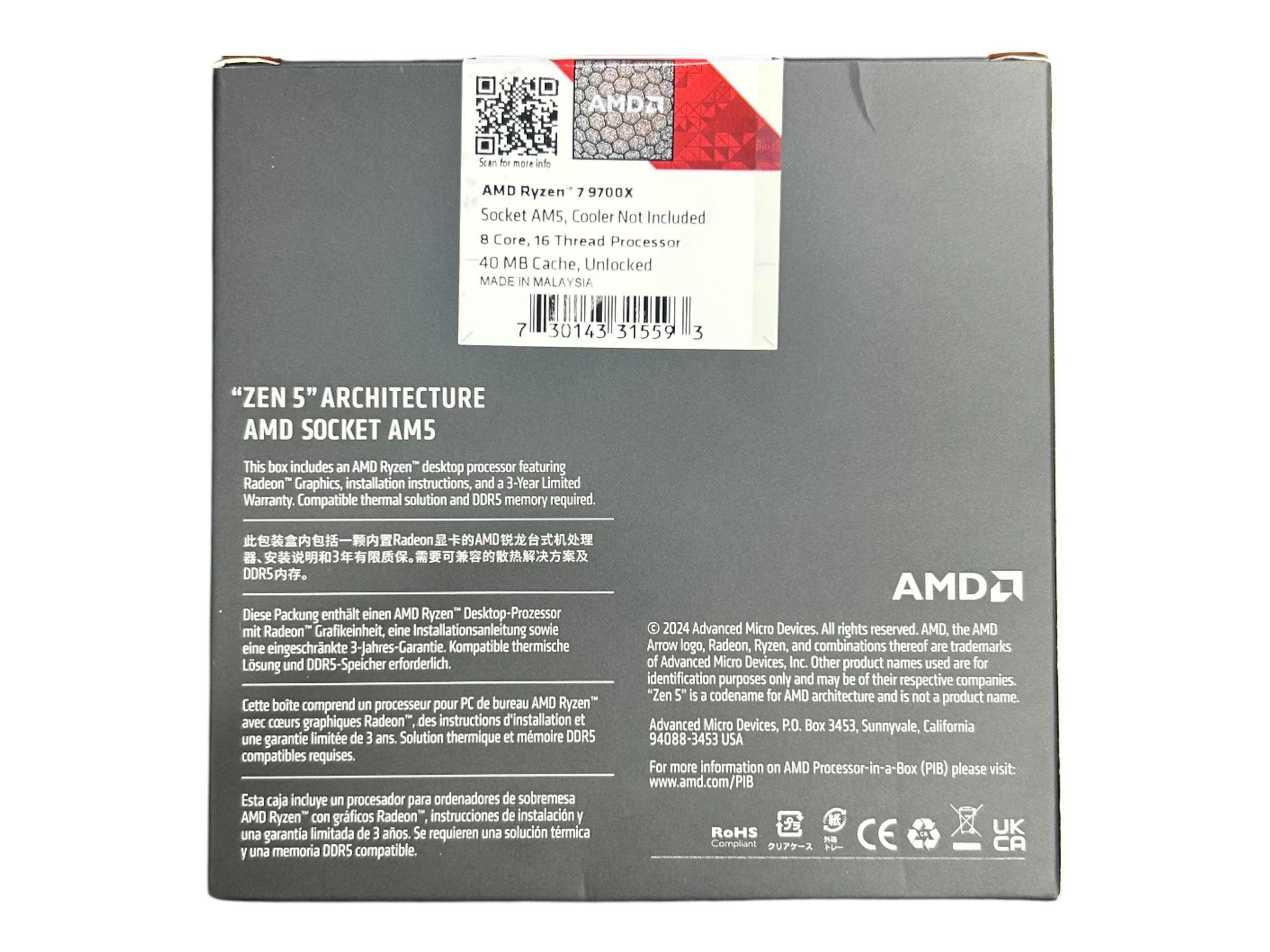 AMD Ryzen 7 9700X (8 Core - 16 Thread)