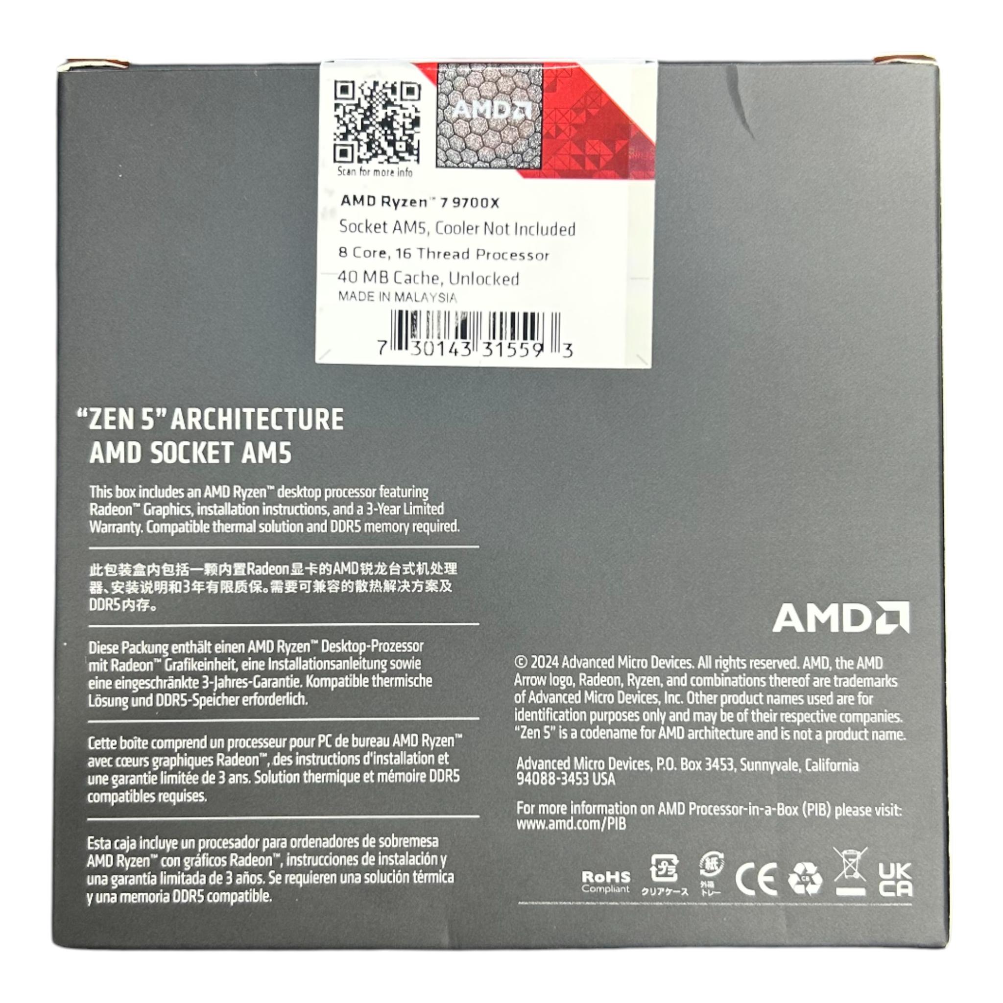 AMD Ryzen 7 9700X (8 Core - 16 Thread)