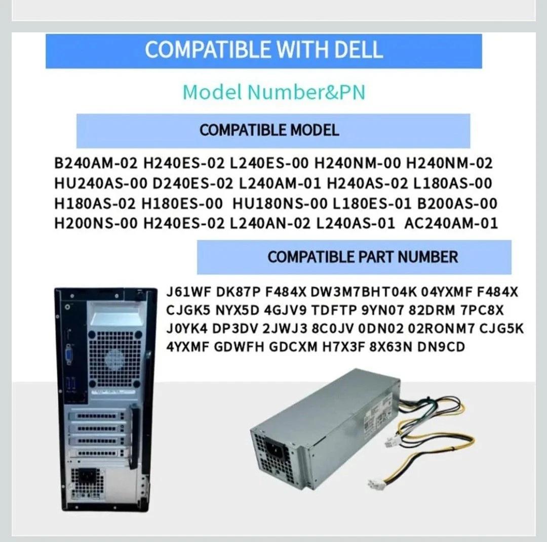 For Dell OptiPlex MT Mini Tower 3050 5050 7050 240W Power Supply H240ES-02 J61WF